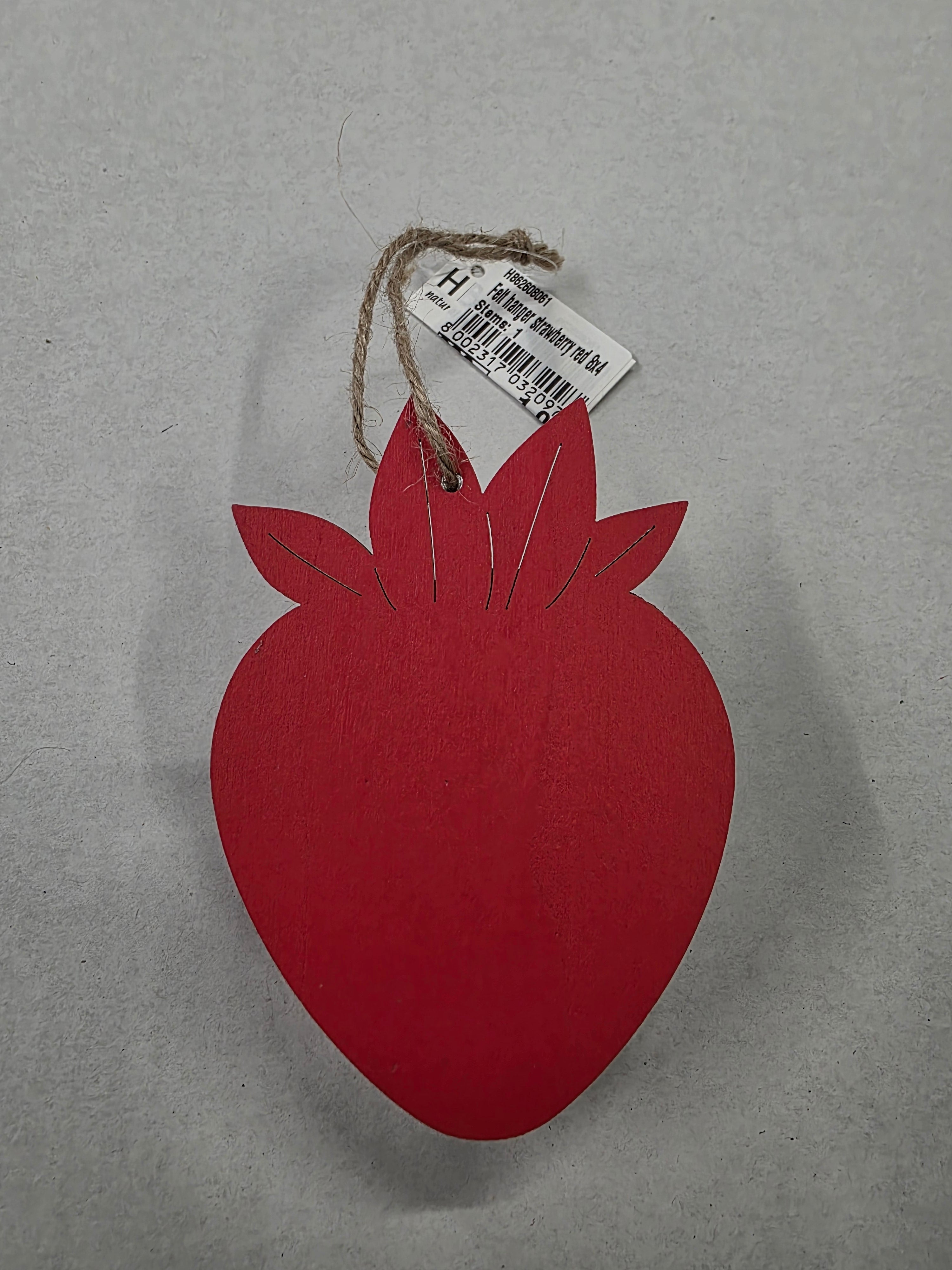 Felt Hanger Strawberry Red 8x4x11cm (pack of 3)