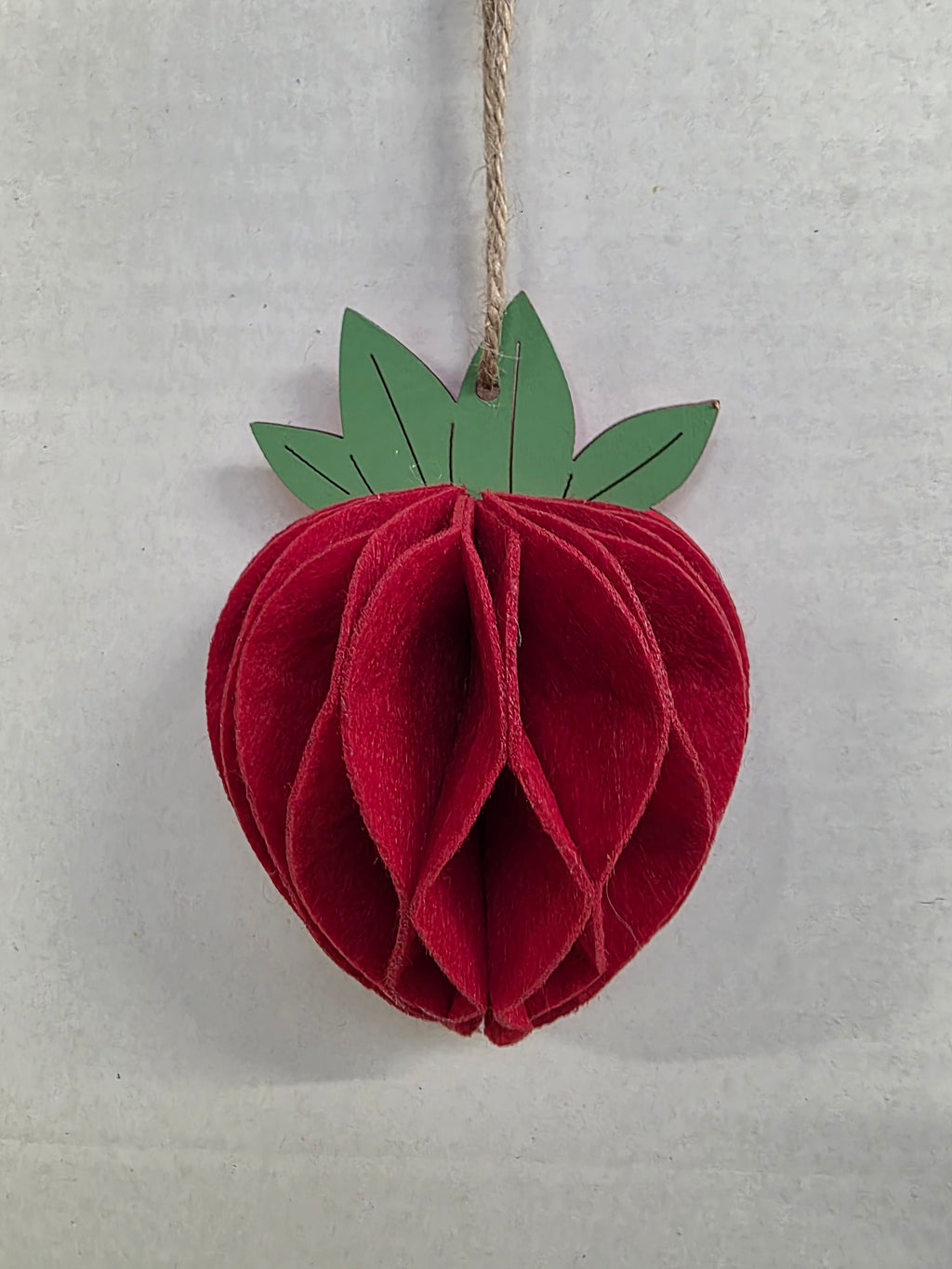Felt Hanger Strawberry Red 8x4x11cm (pack of 3)