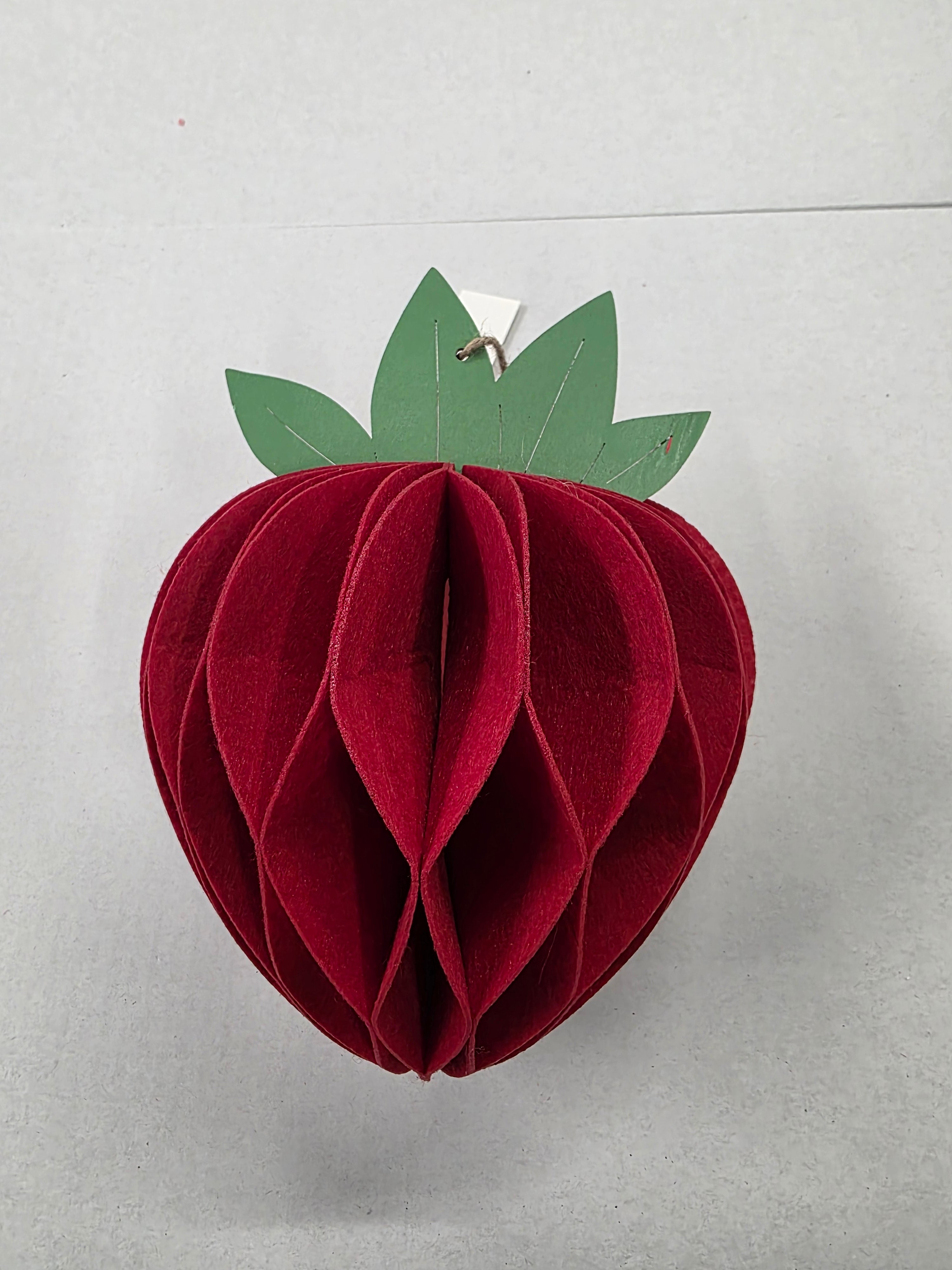 Felt Hanger Strawberry Red 14x14x20cm
