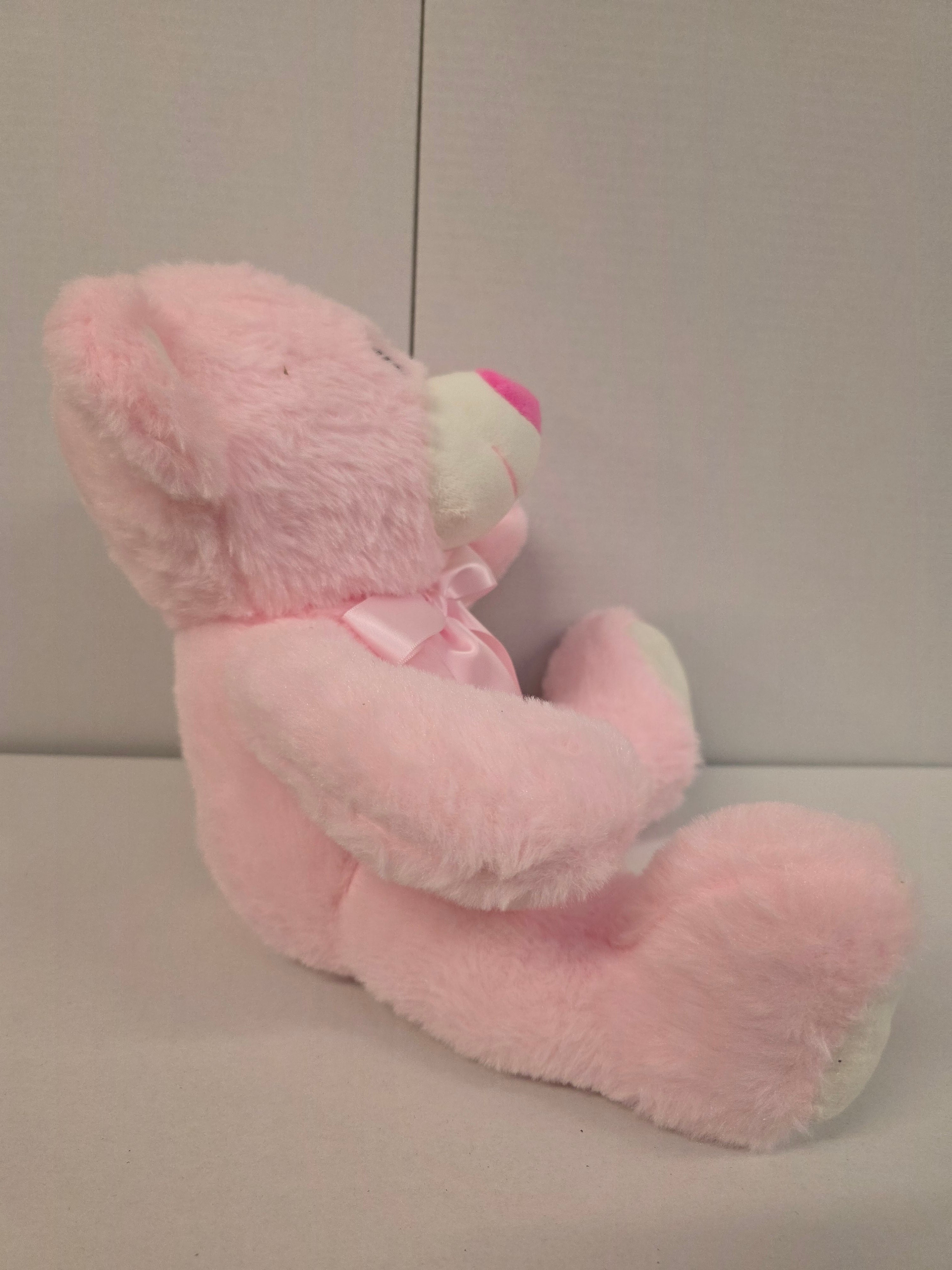 Bear Pink Ribbon 11 Inch