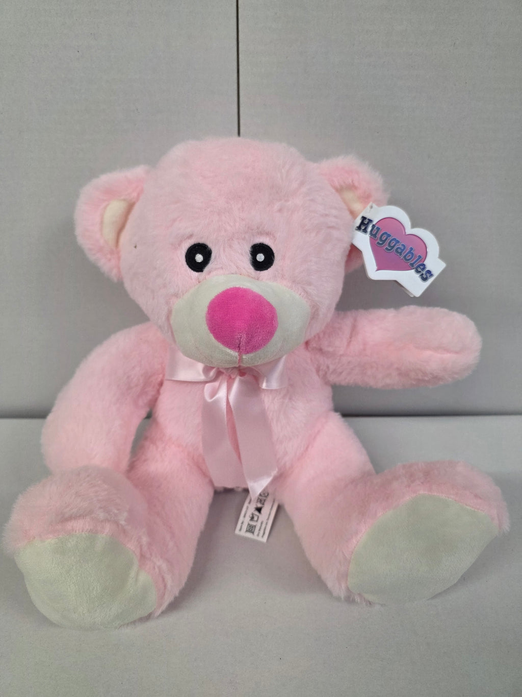 Bear Pink Ribbon 11 Inch