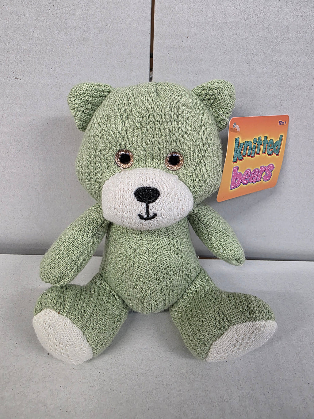 Knitted Bear 14cm Green