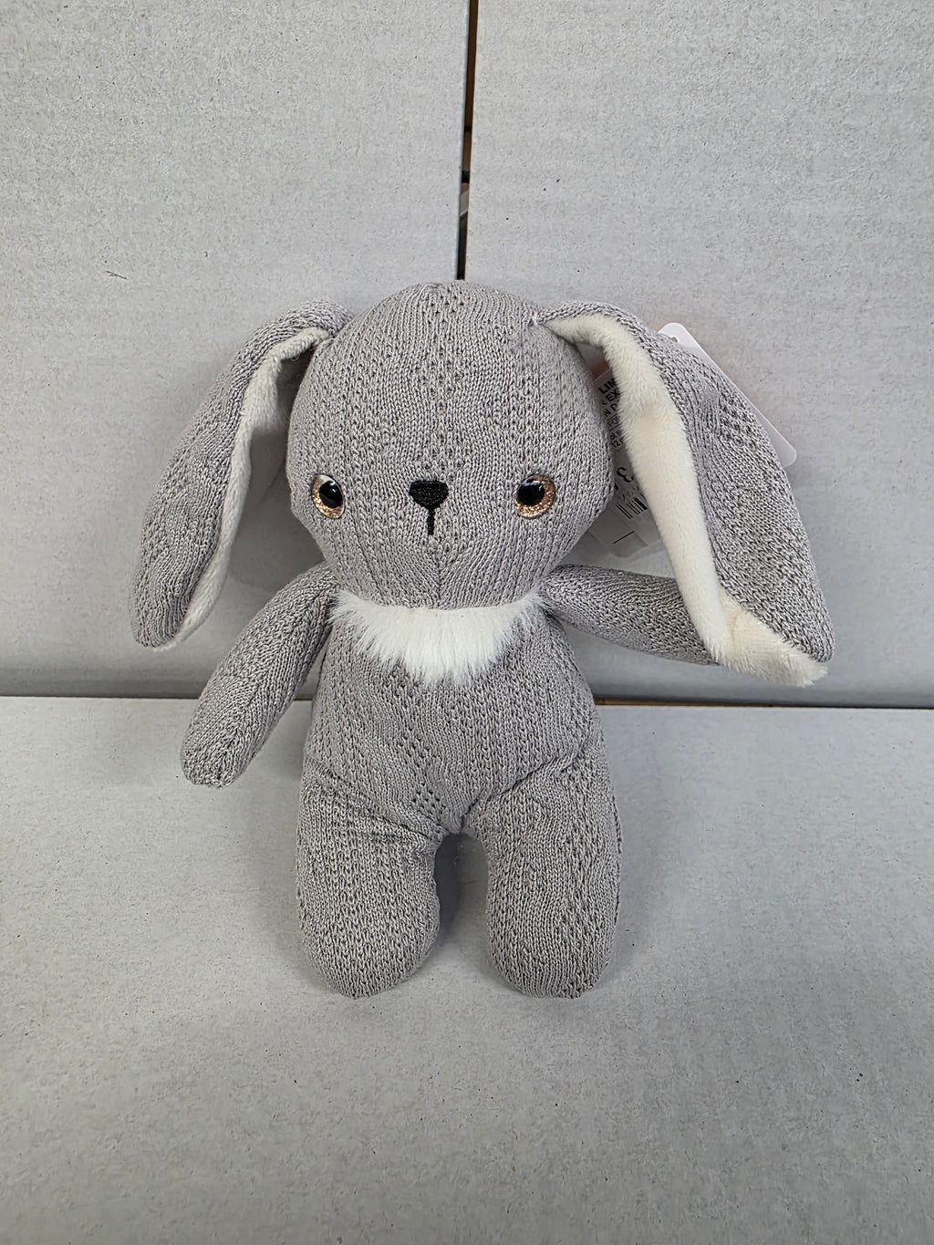 Knitted Bunny 14cm Grey (PACK OF 2)