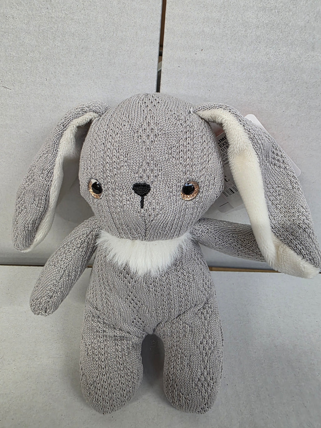 Knitted Bunny 14cm Grey (PACK OF 2)