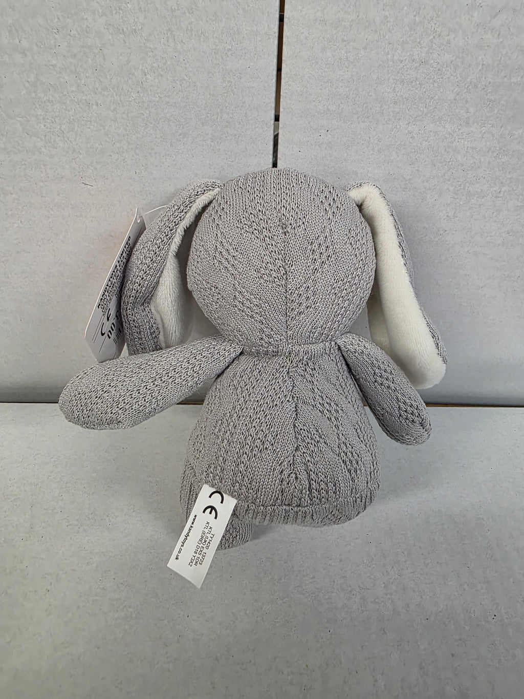 Knitted Bunny 14cm Grey (PACK OF 2)