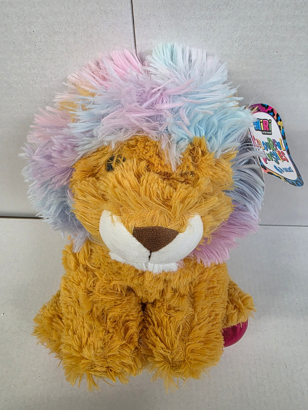 Soft Toy Colourful Plush Lion 28cm