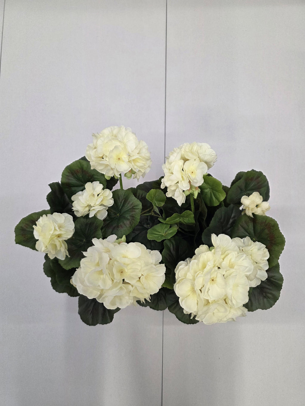 Artificial Geranium White Terra 29x13x40cm