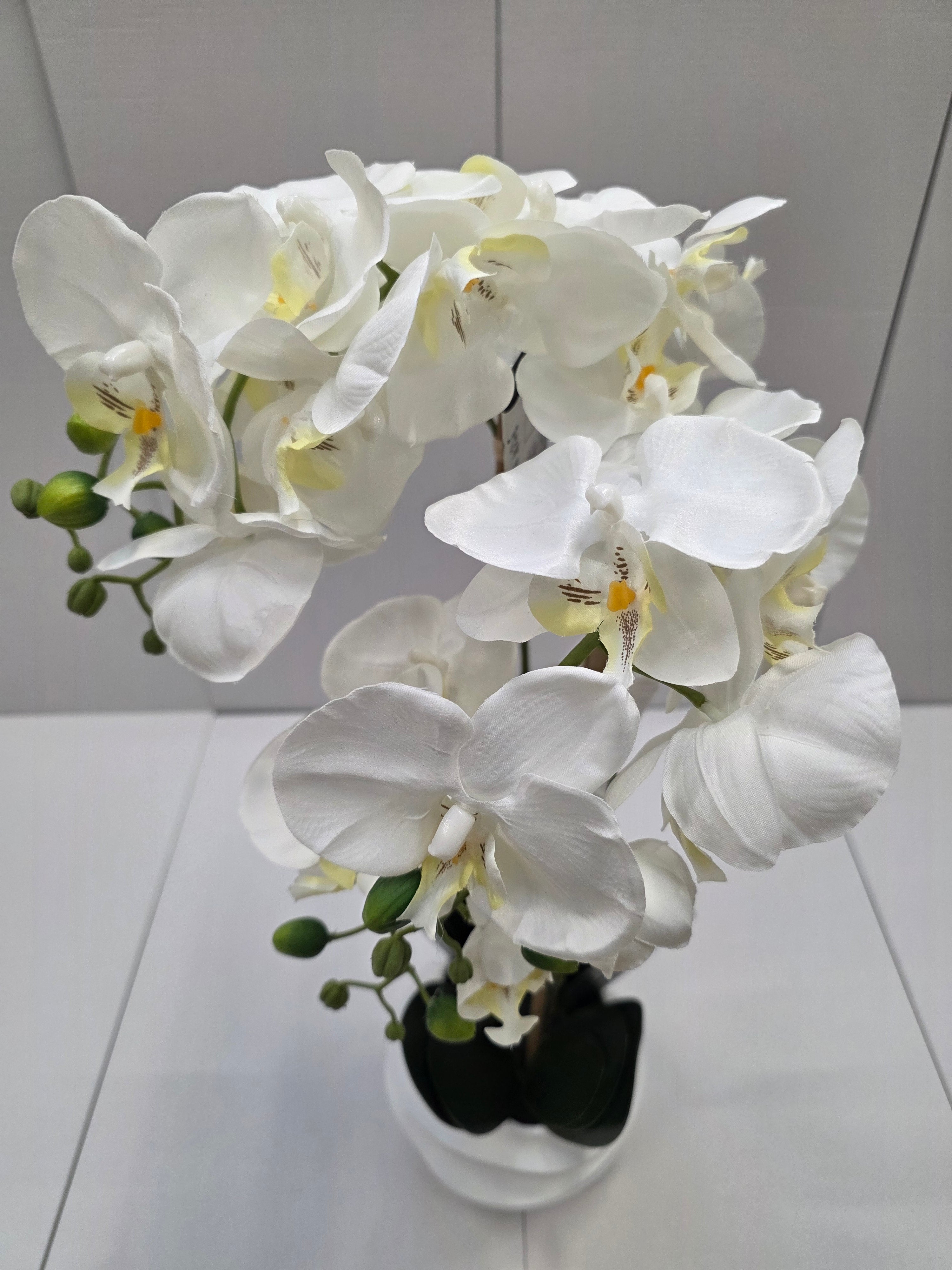 Artificial Phalaenopsis In Pot White 40x34x82cm