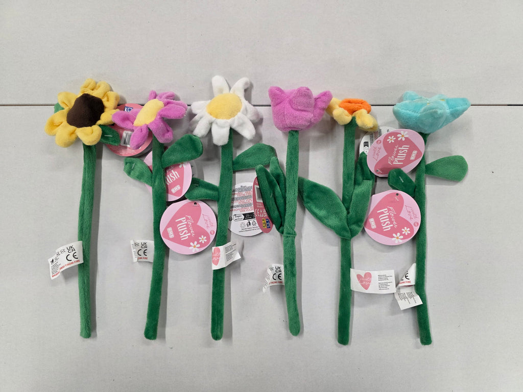 Plush Flowers 30cm (pack of any any 6)