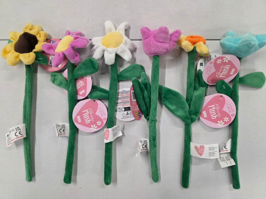 Plush Flowers 30cm (pack of any any 6)