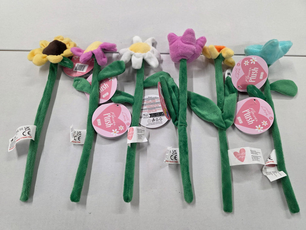 Plush Flowers 30cm (pack of any any 6)
