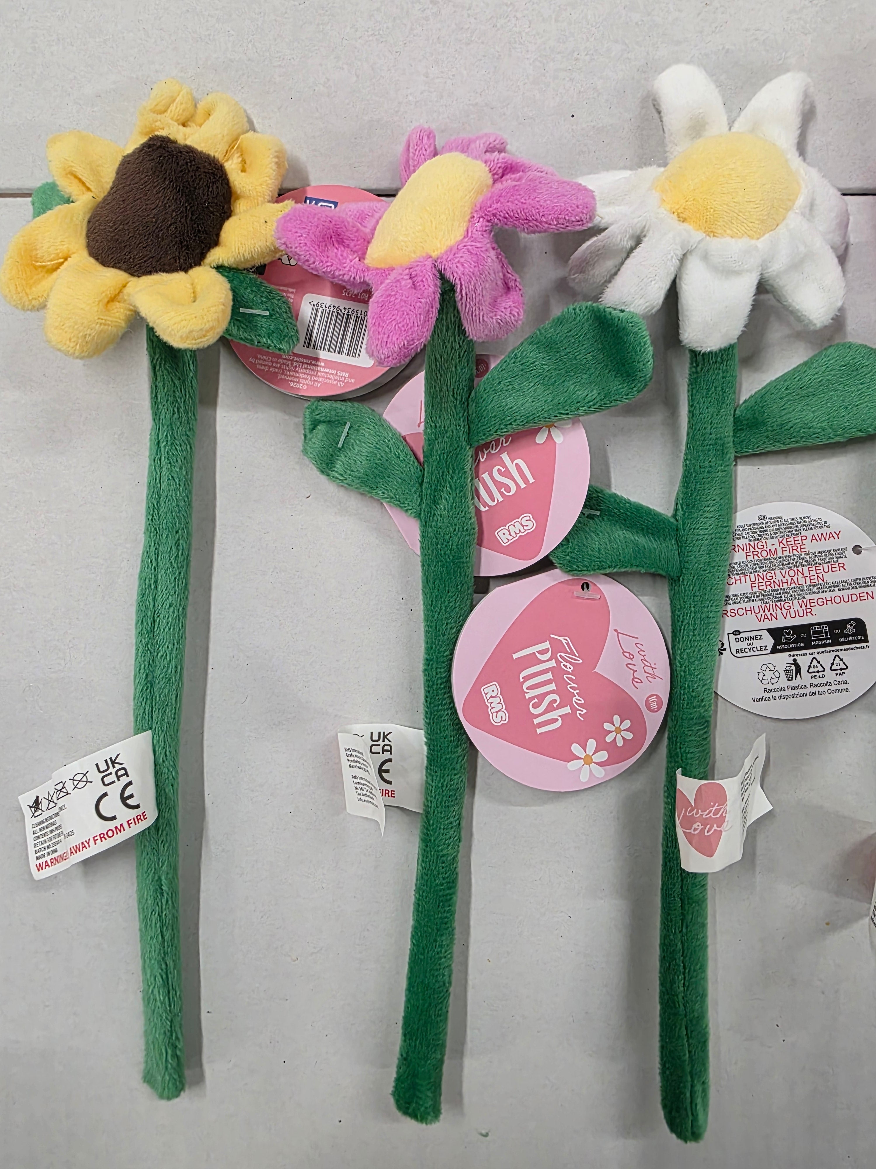 Plush Flowers 30cm (pack of any any 6)