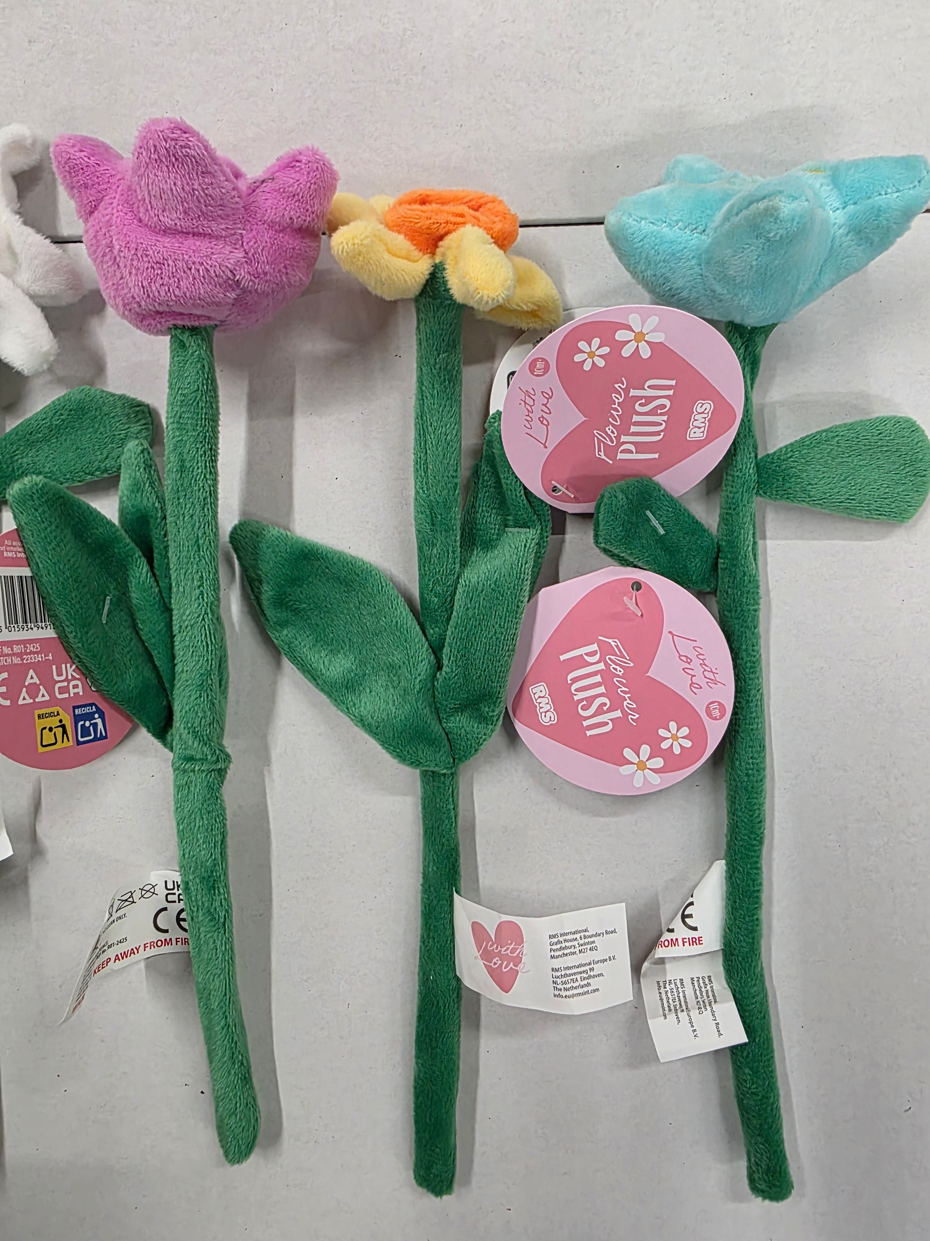Plush Flowers 30cm (pack of any any 6)