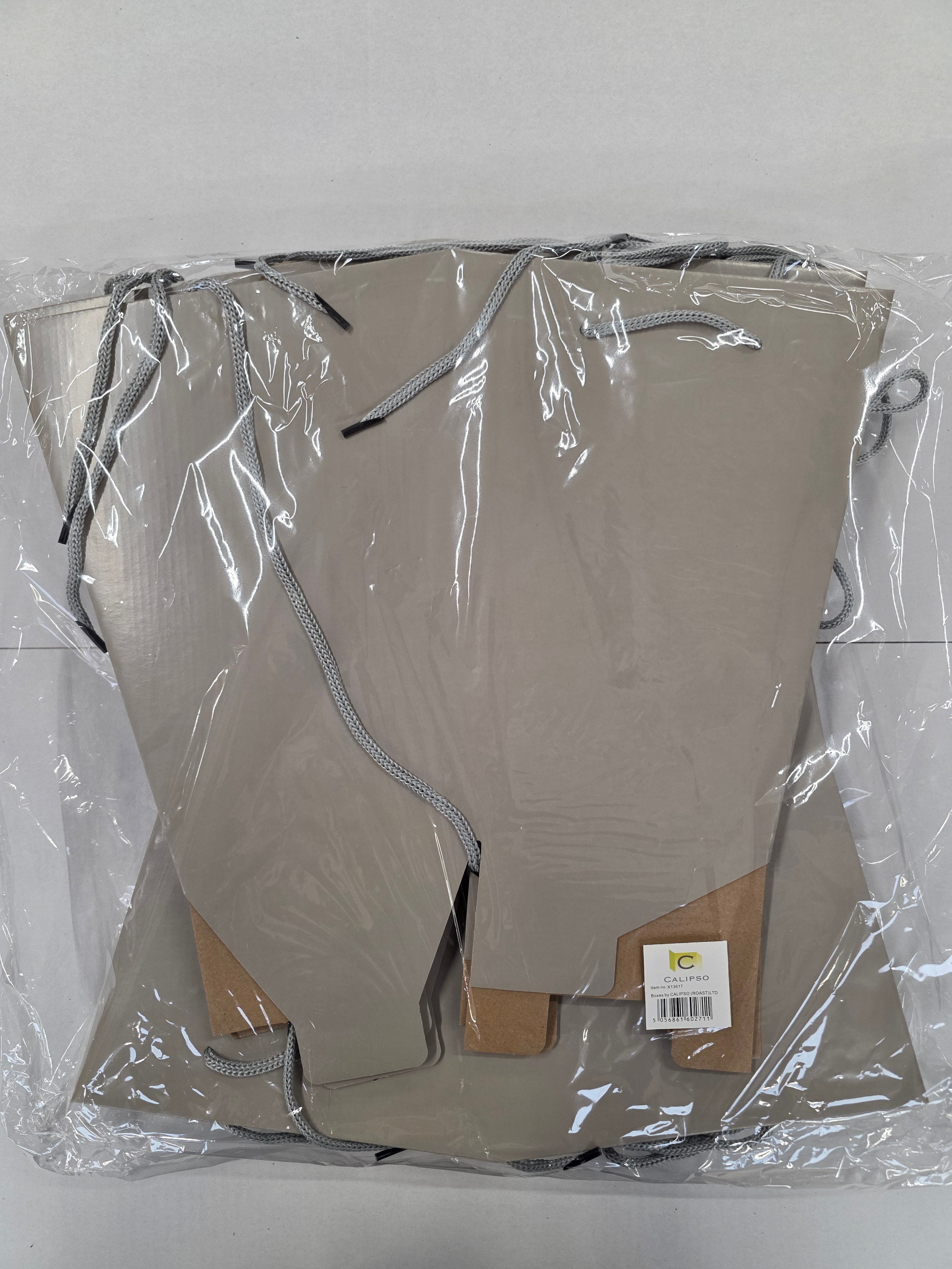 Multipurpose Tote Box Bag Grey 21x14x27.5cm X10