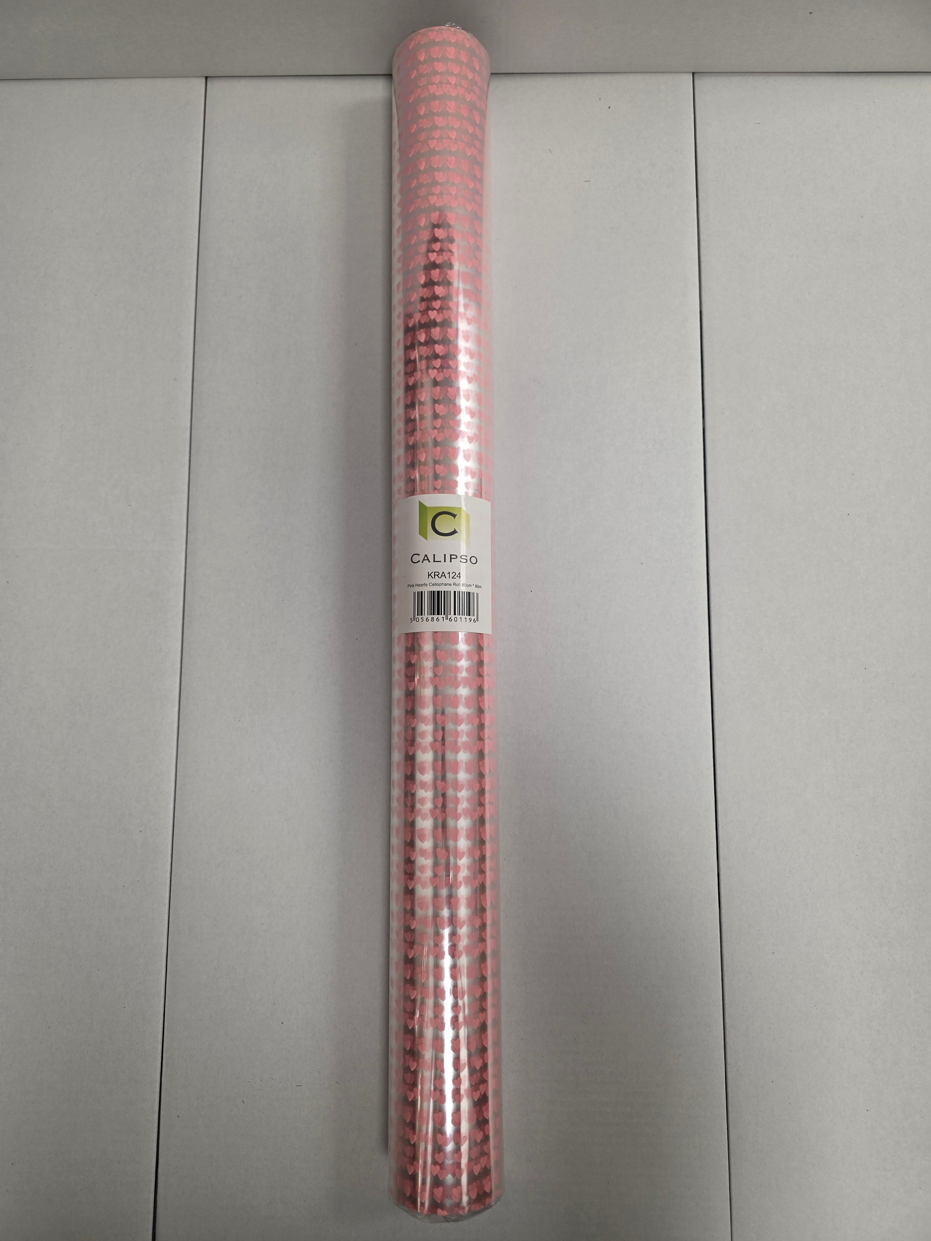 Cello Clear With Pink Hearts