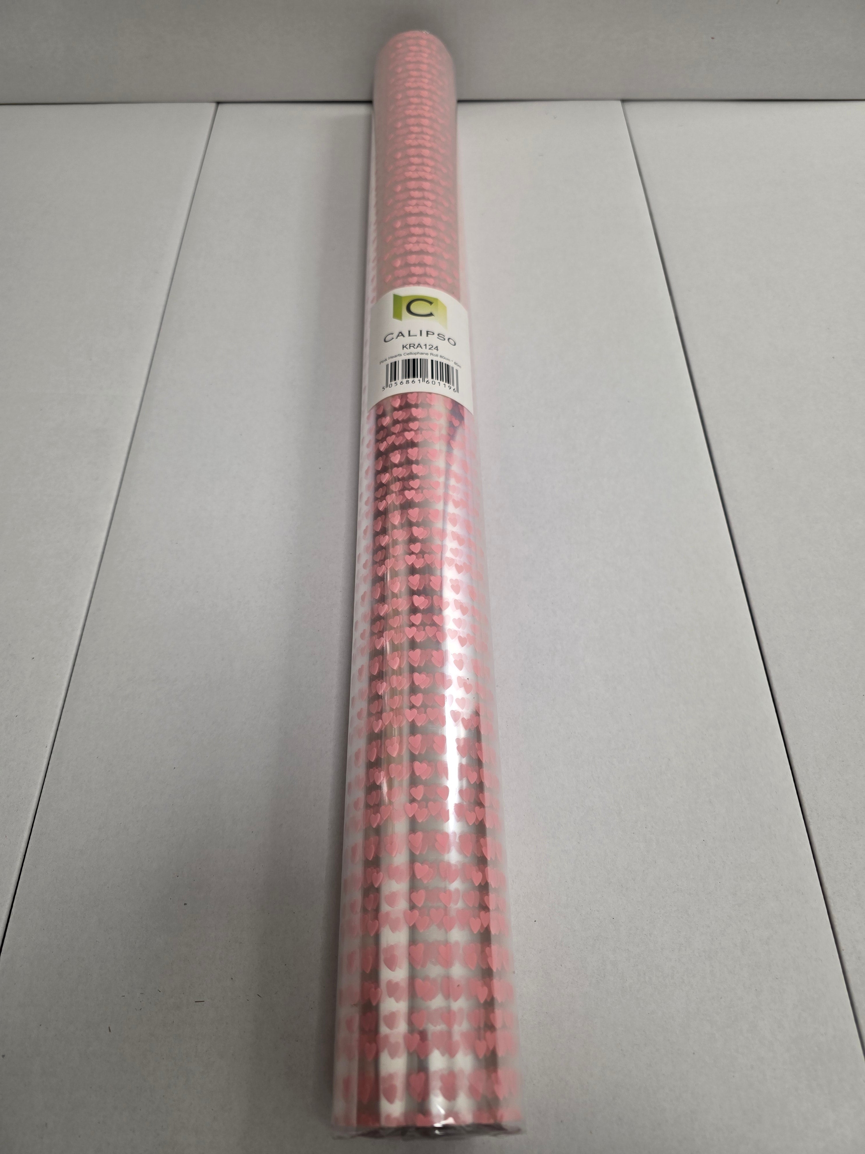 Cello Clear With Pink Hearts