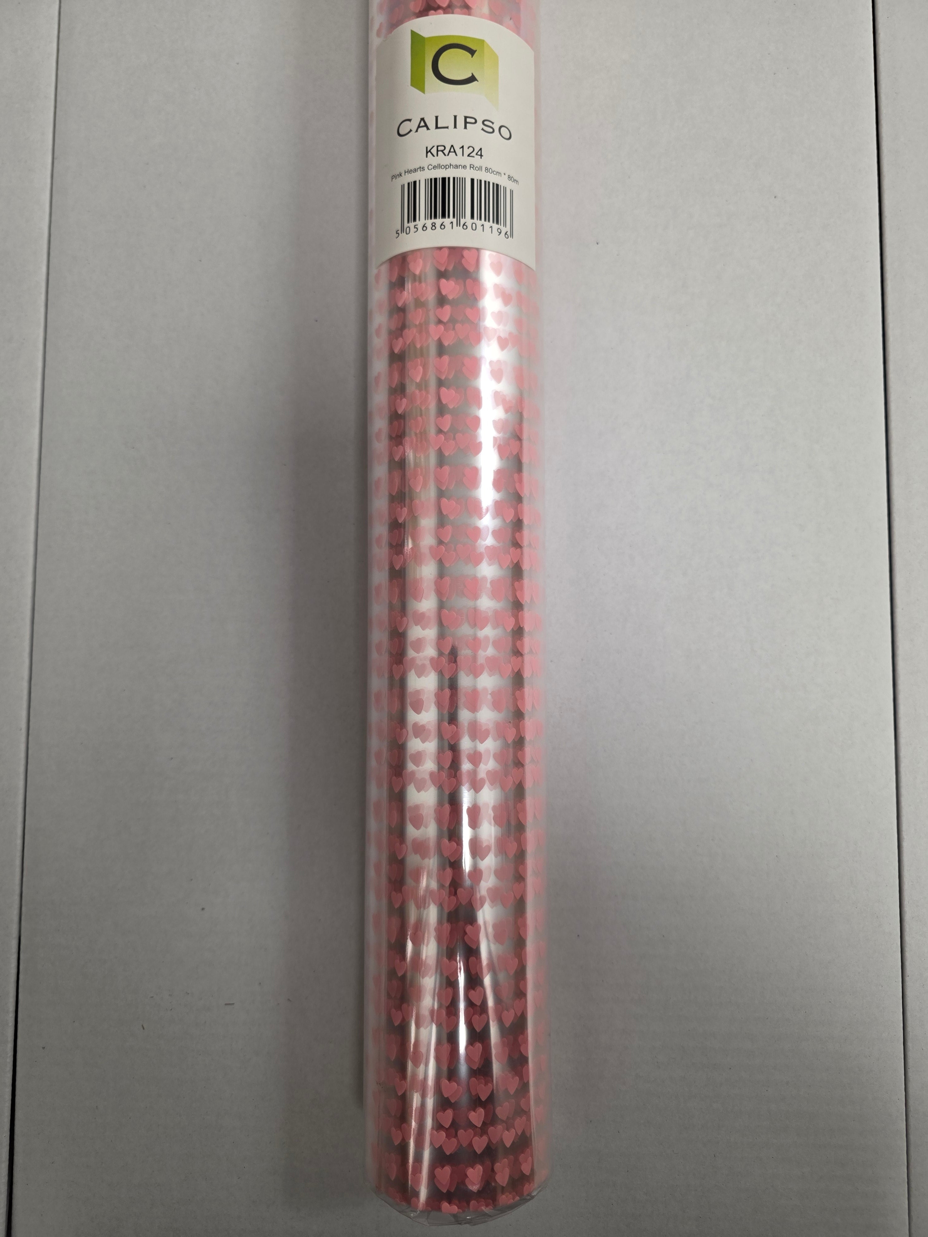 Cello Clear With Pink Hearts