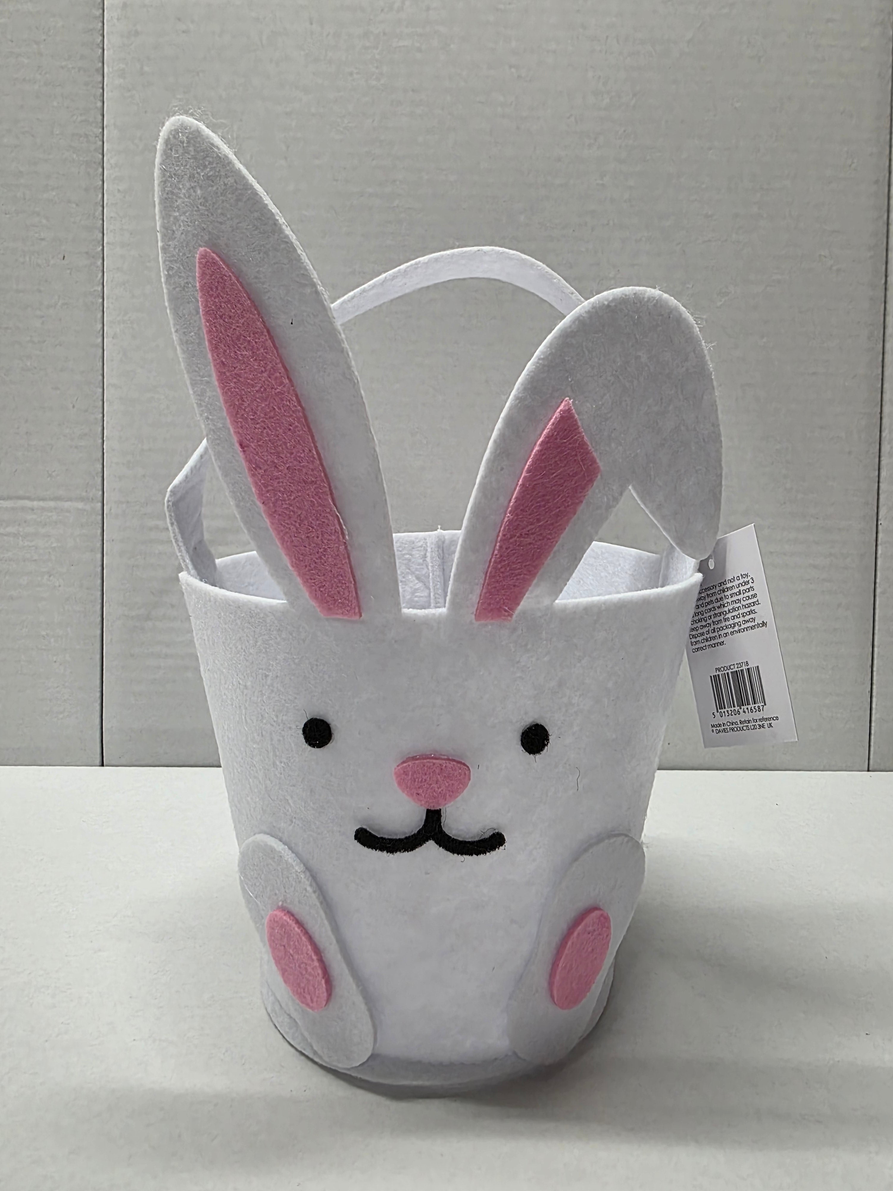 Bag Felt Bunny 15x13cm 23cm With Handle (pack of 3)