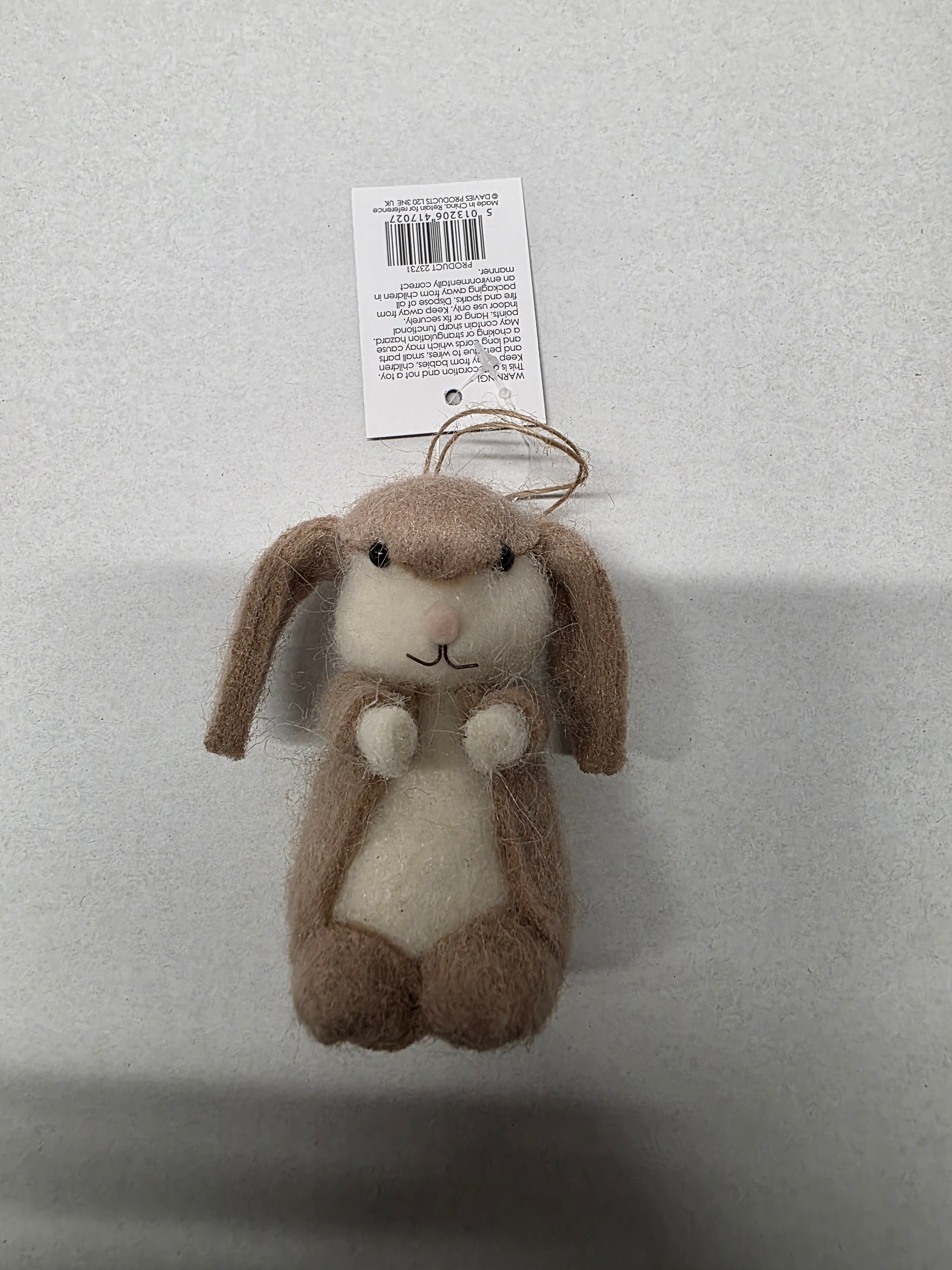 Bunny Hanging Deco Cutie Wool (pack of 3)