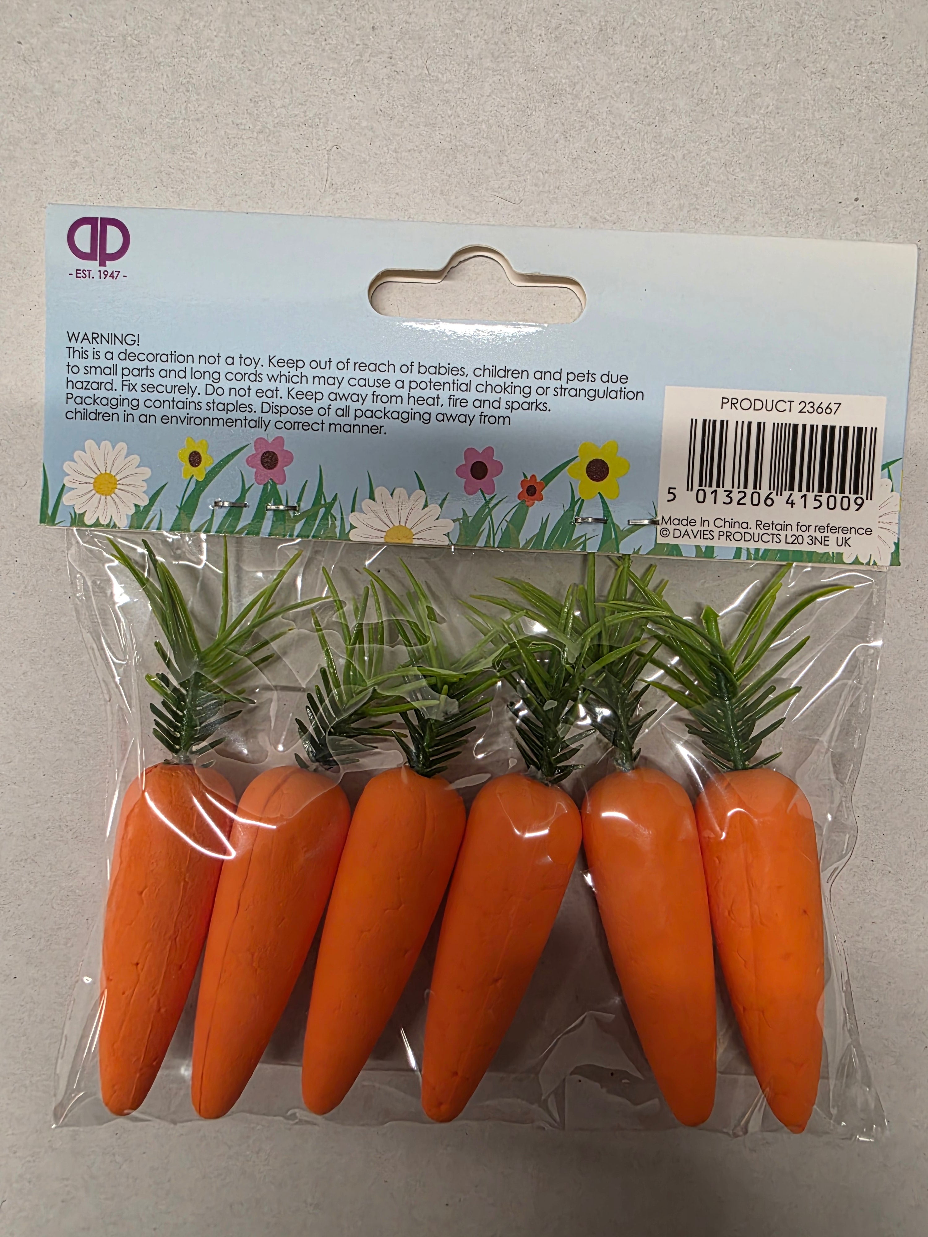 Carrots 5cm X6 (pack of 6)