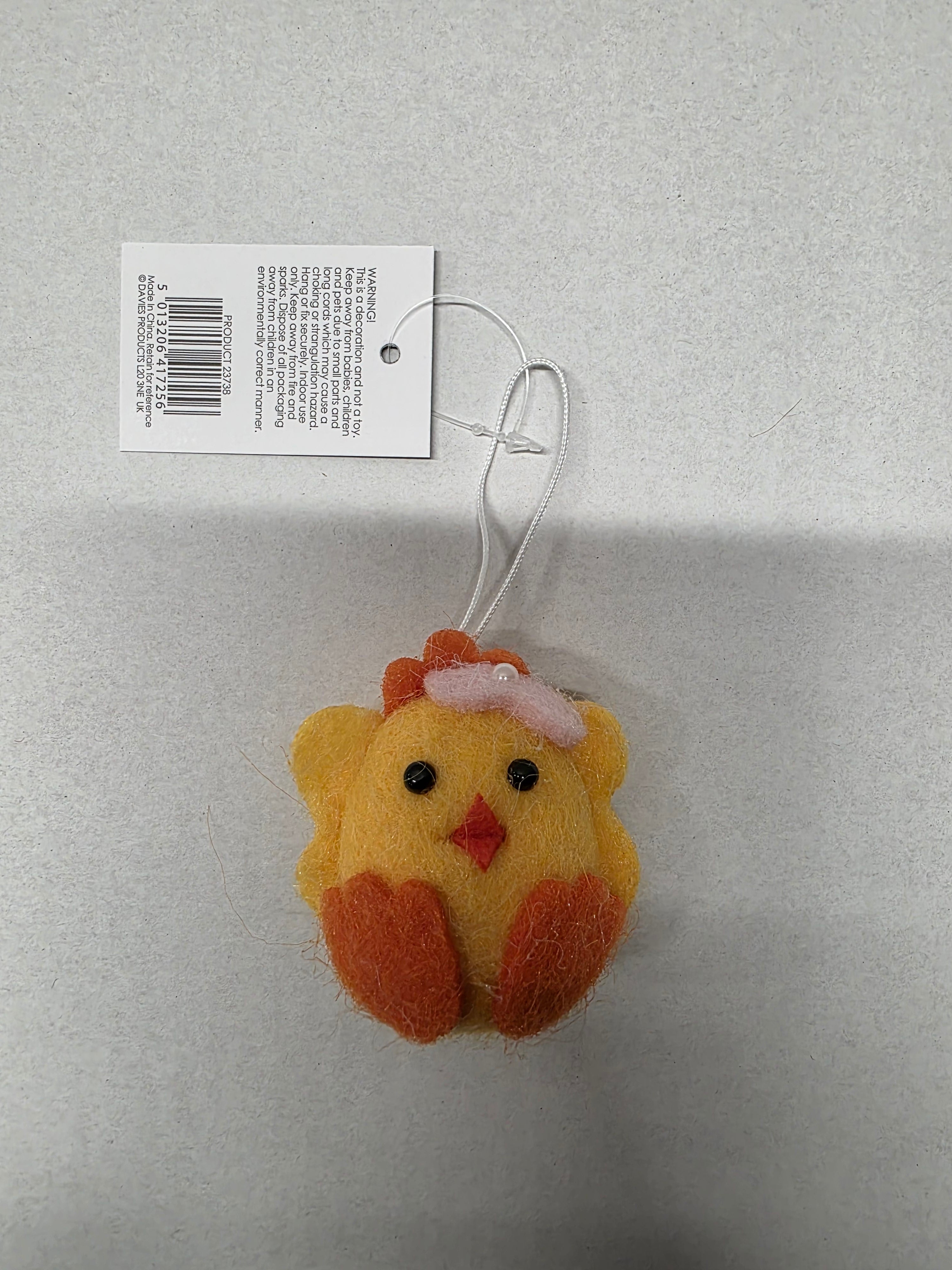 Chick Hanging Deco Wool 6.5cm (pack of 5)