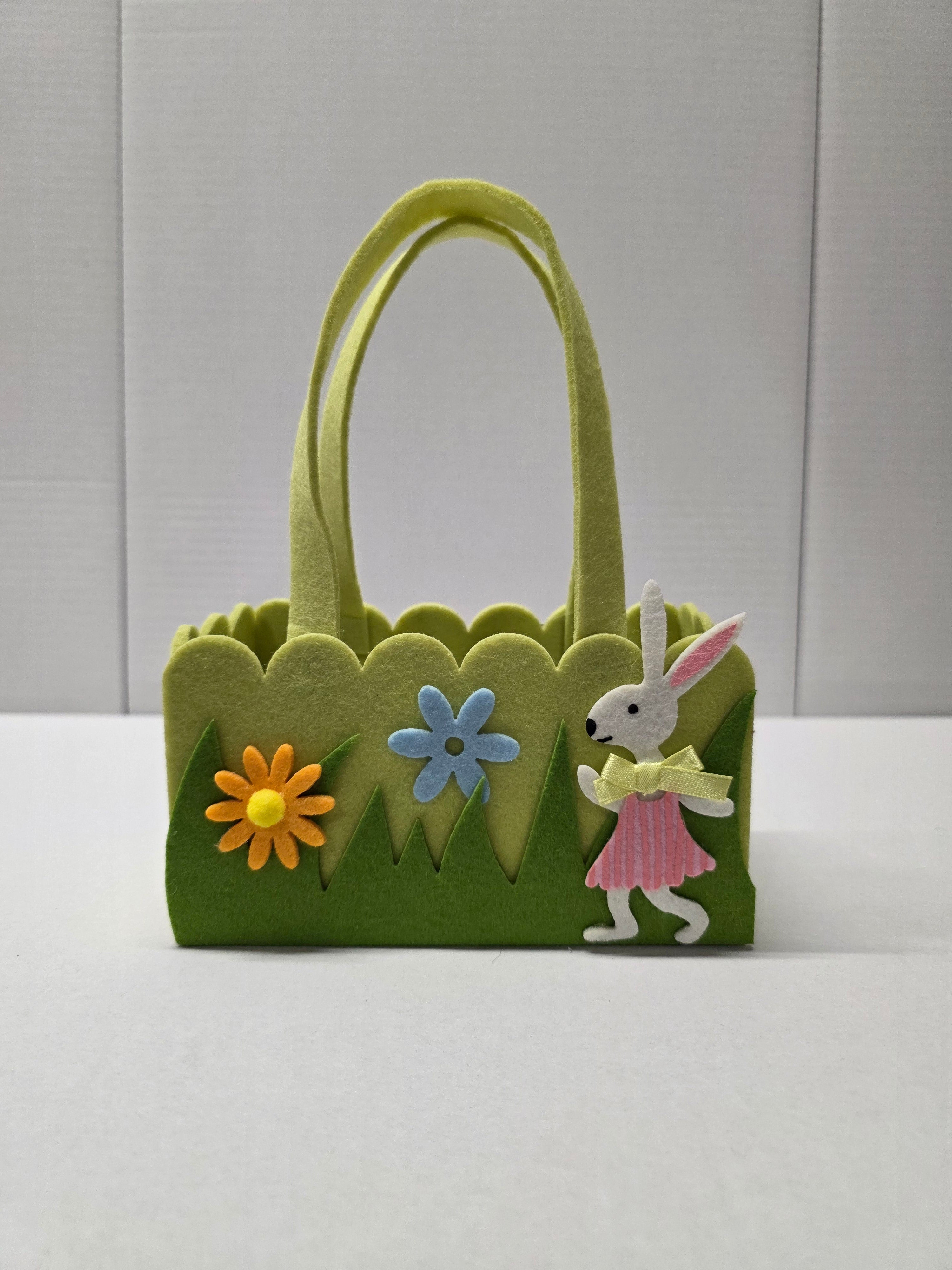 Felt Bunny Easter Basket 20cm (pack of 2)