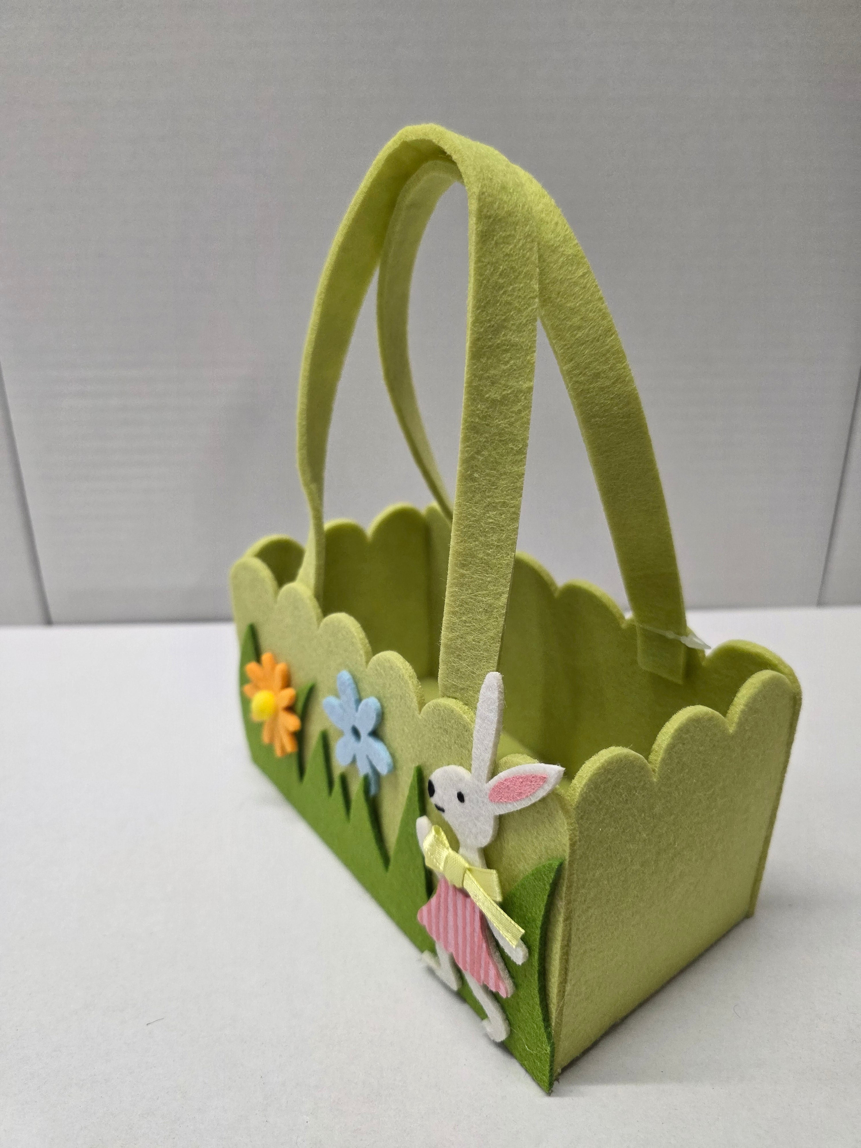 Felt Bunny Easter Basket 20cm (pack of 2)