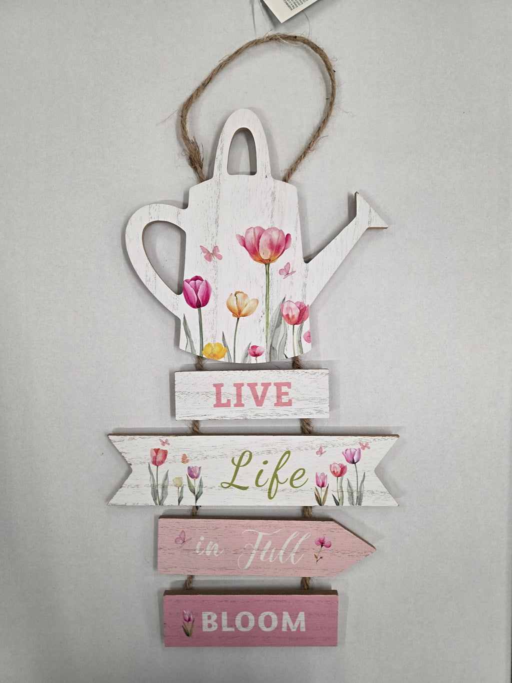Love Blooms Sign 45x20.5cm (pack of 3)