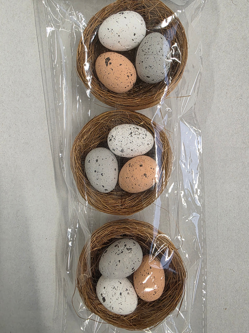 Nest With 3 Eggs 6cm X3 (pack of 3)