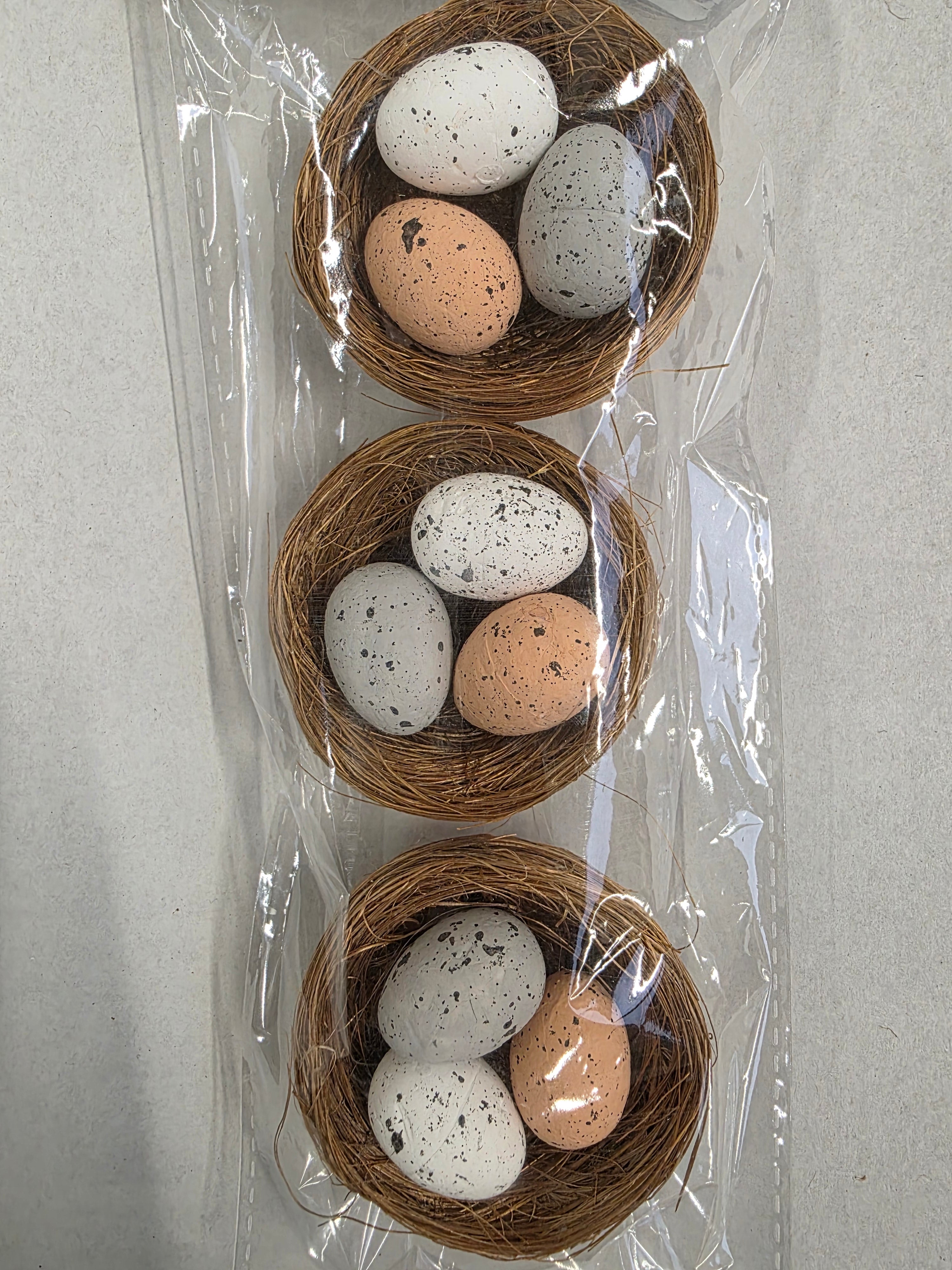 Nest With 3 Eggs 6cm X3 (pack of 3)