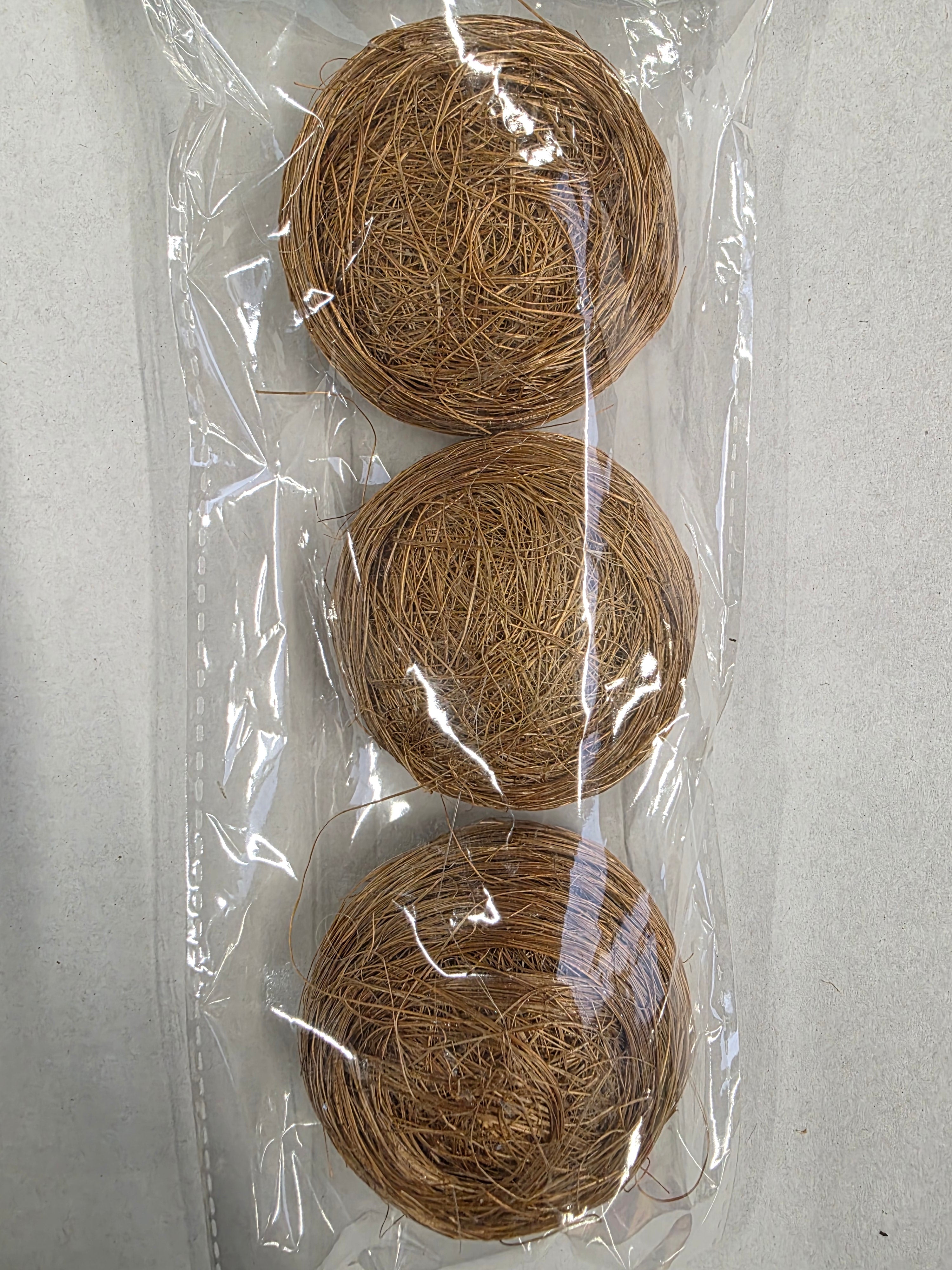 Nest With 3 Eggs 6cm X3 (pack of 3)
