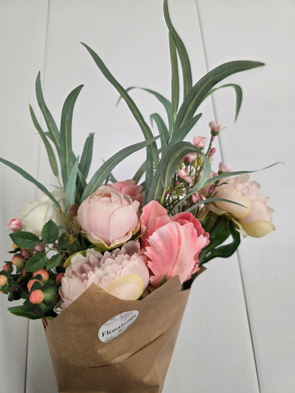 Artificial Bouquet Luxury Peach Peony & Rose