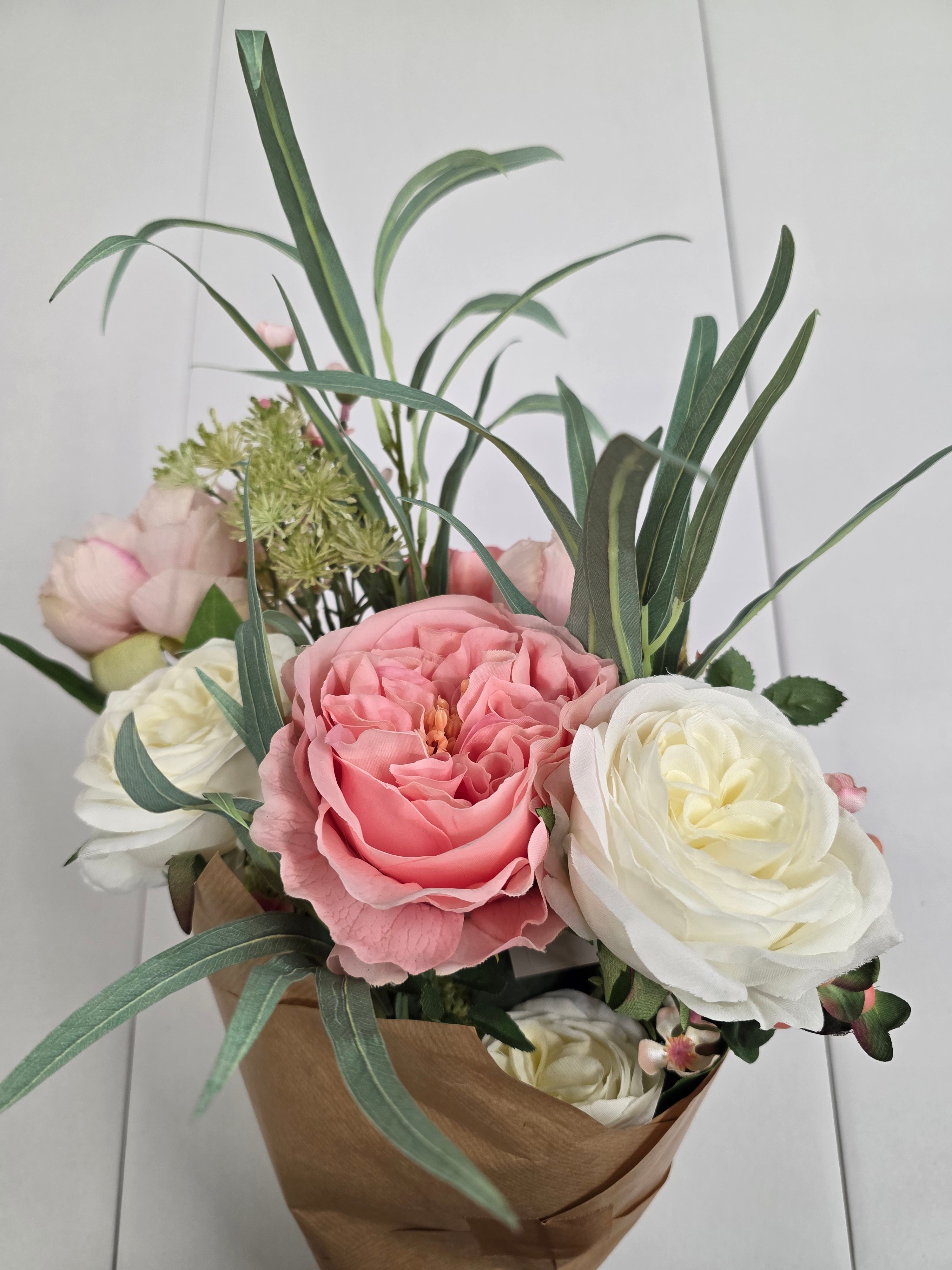 Artificial Bouquet Luxury Peach Peony & Rose