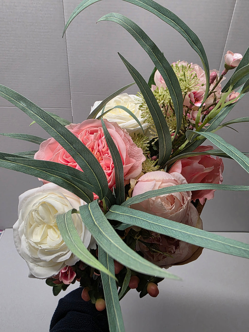 Artificial Bouquet Luxury Peach Peony & Rose
