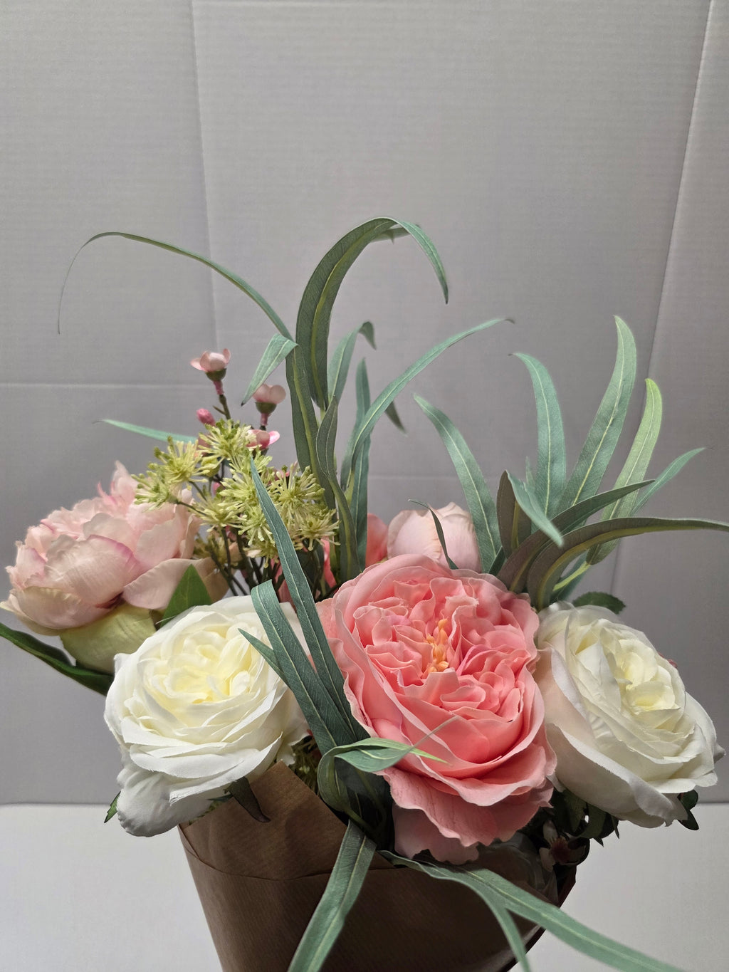 Artificial Bouquet Luxury Peach Peony & Rose