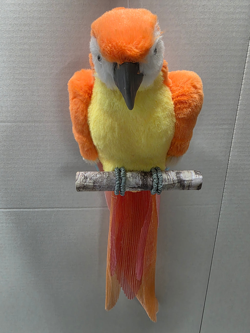 Fabric Parrot Hanger Orange 45cm