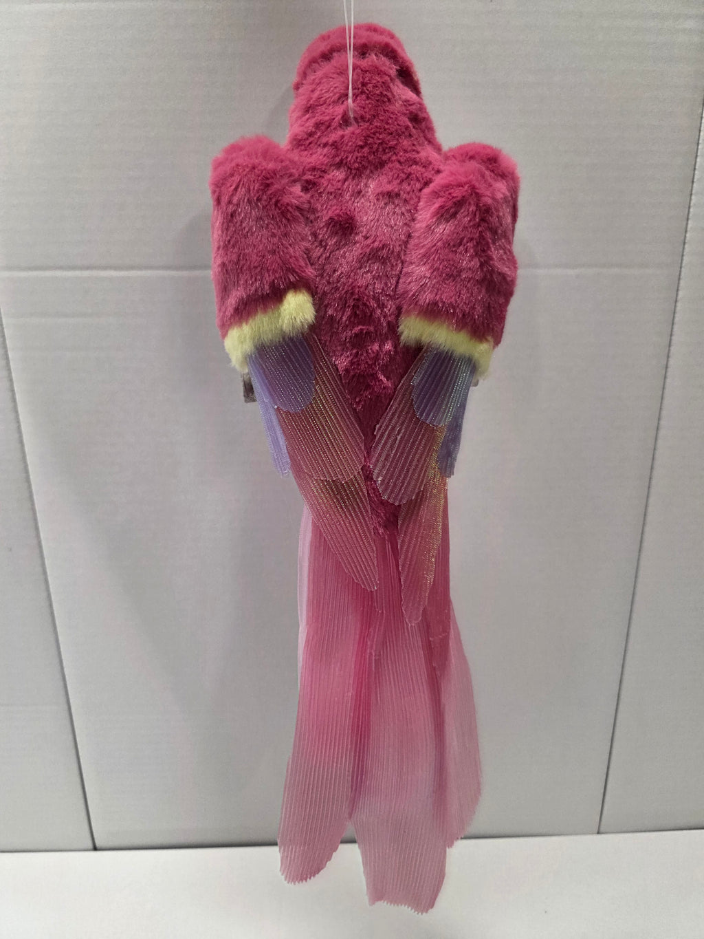 Fabric Parrot Hanger Pink 45cm