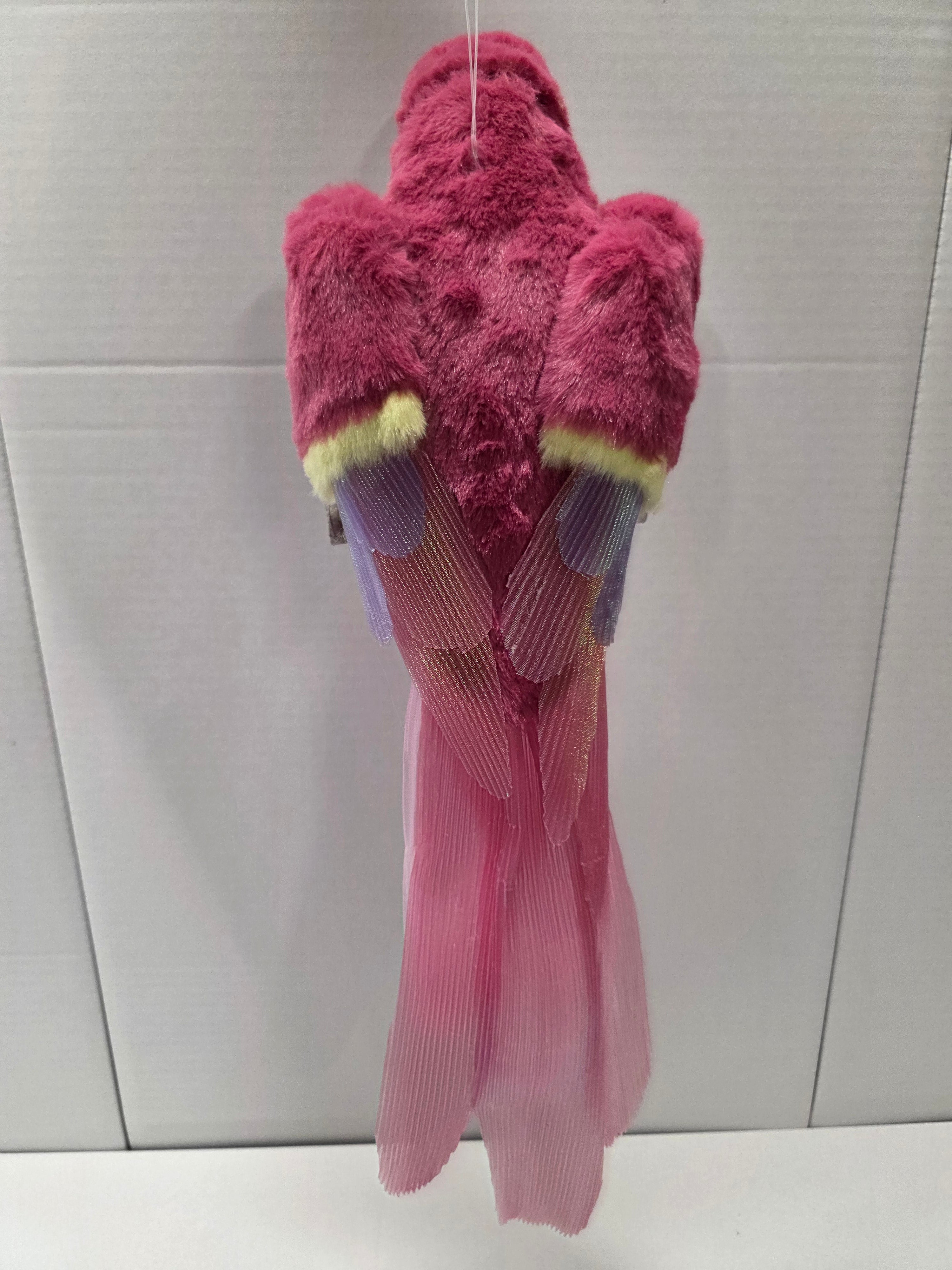 Fabric Parrot Hanger Pink 45cm