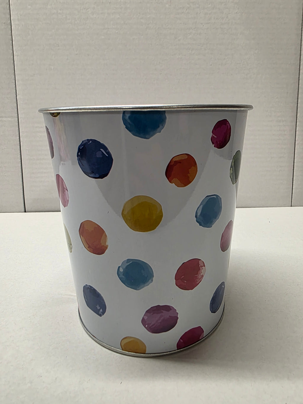 Metal Bucket Multi Dots 13cm (Pack of 3)