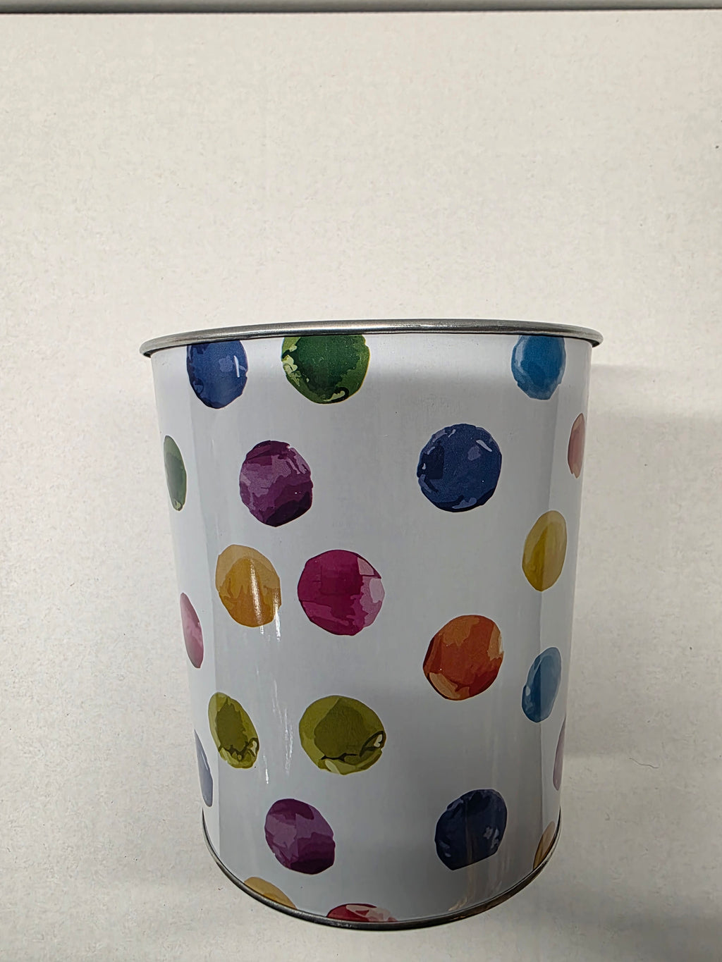 Metal Bucket Multi Dots 13cm (Pack of 3)
