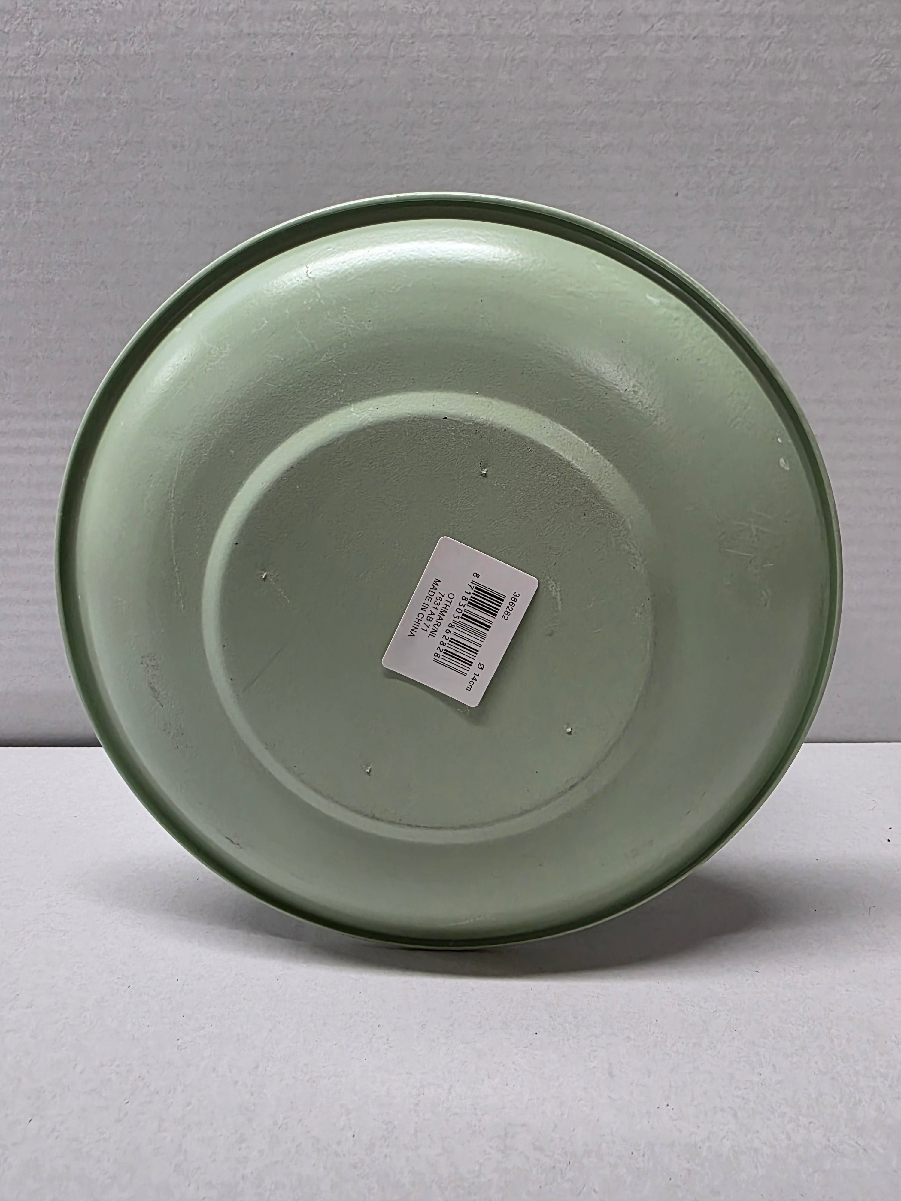 Metal Teacup Green 14x11cm (pack of 2)