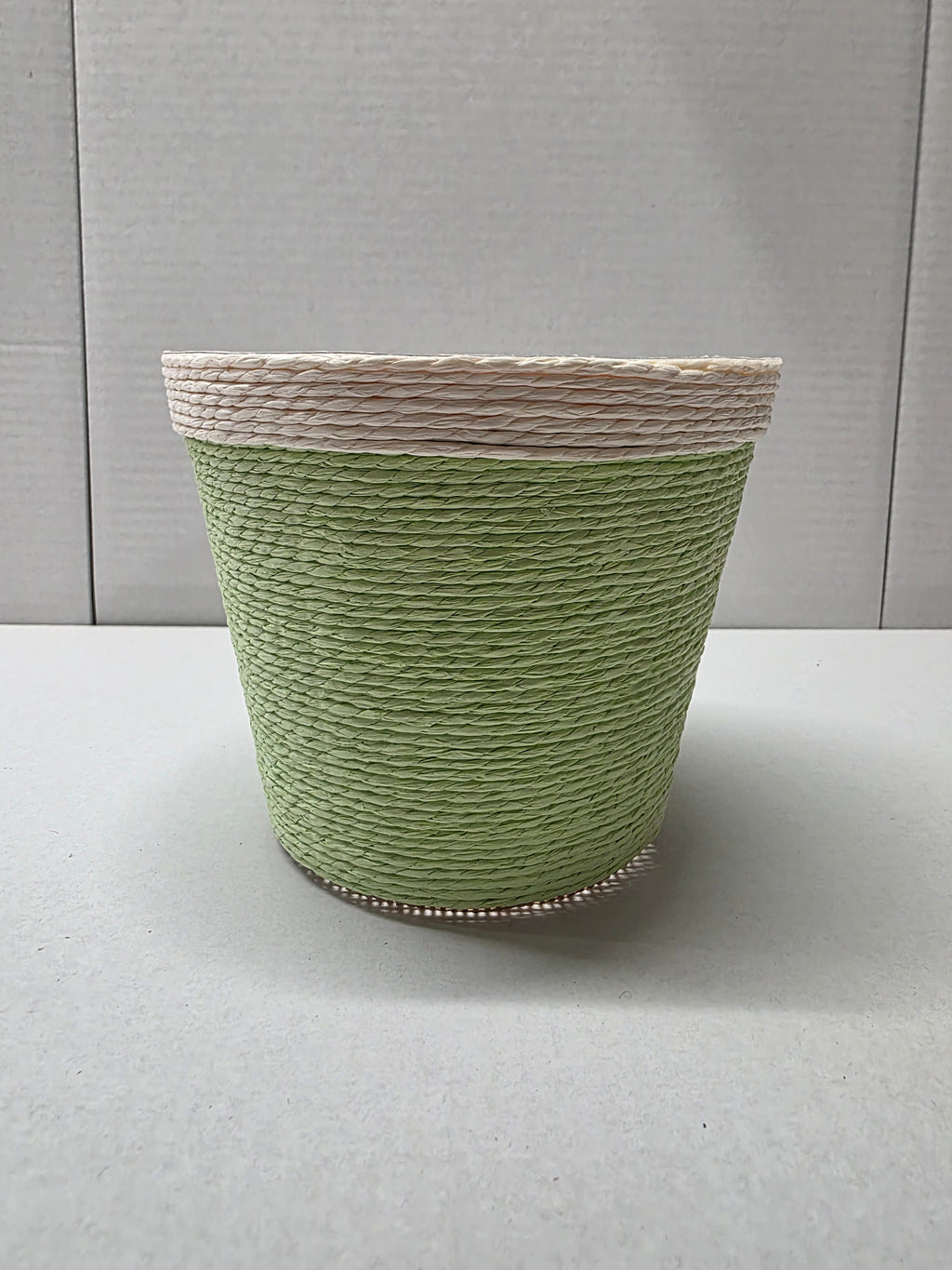 Paper Flowerpot Green 15.5cm (pack of 2)