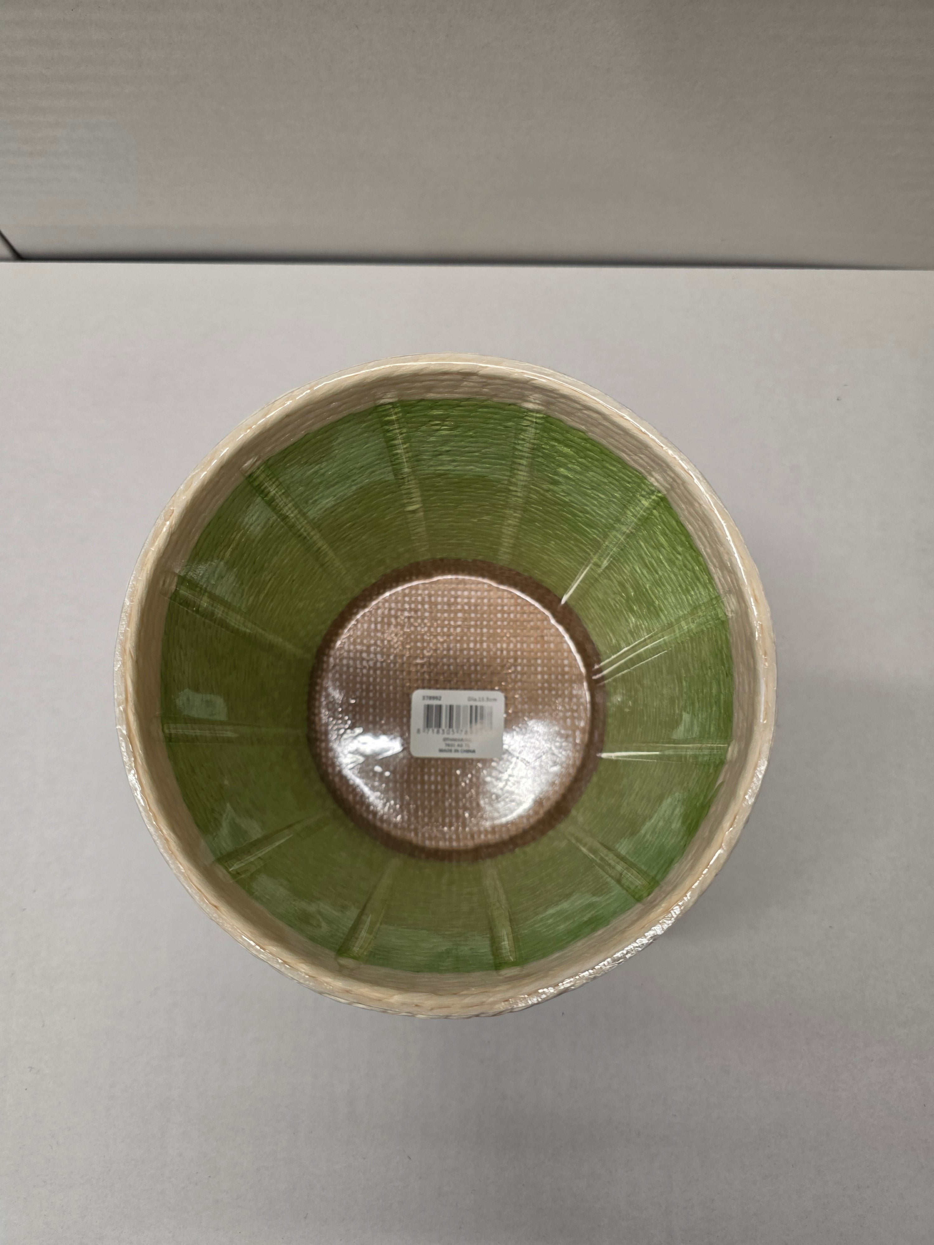 Paper Flowerpot Green 15.5cm (pack of 2)