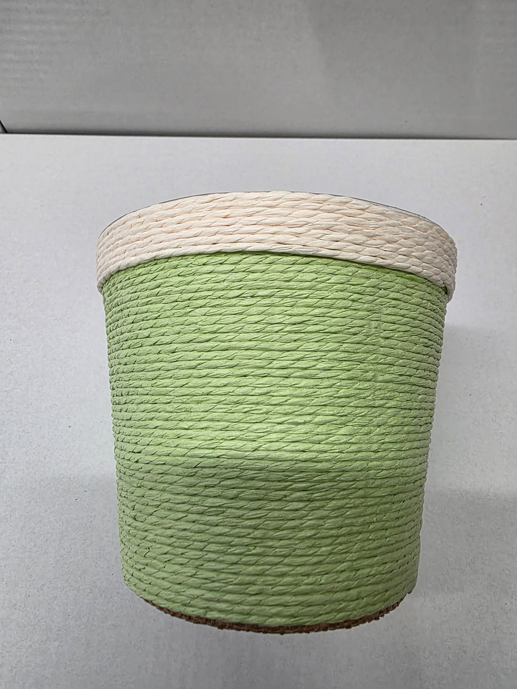 Paper Flowerpot Green 15.5cm (pack of 2)