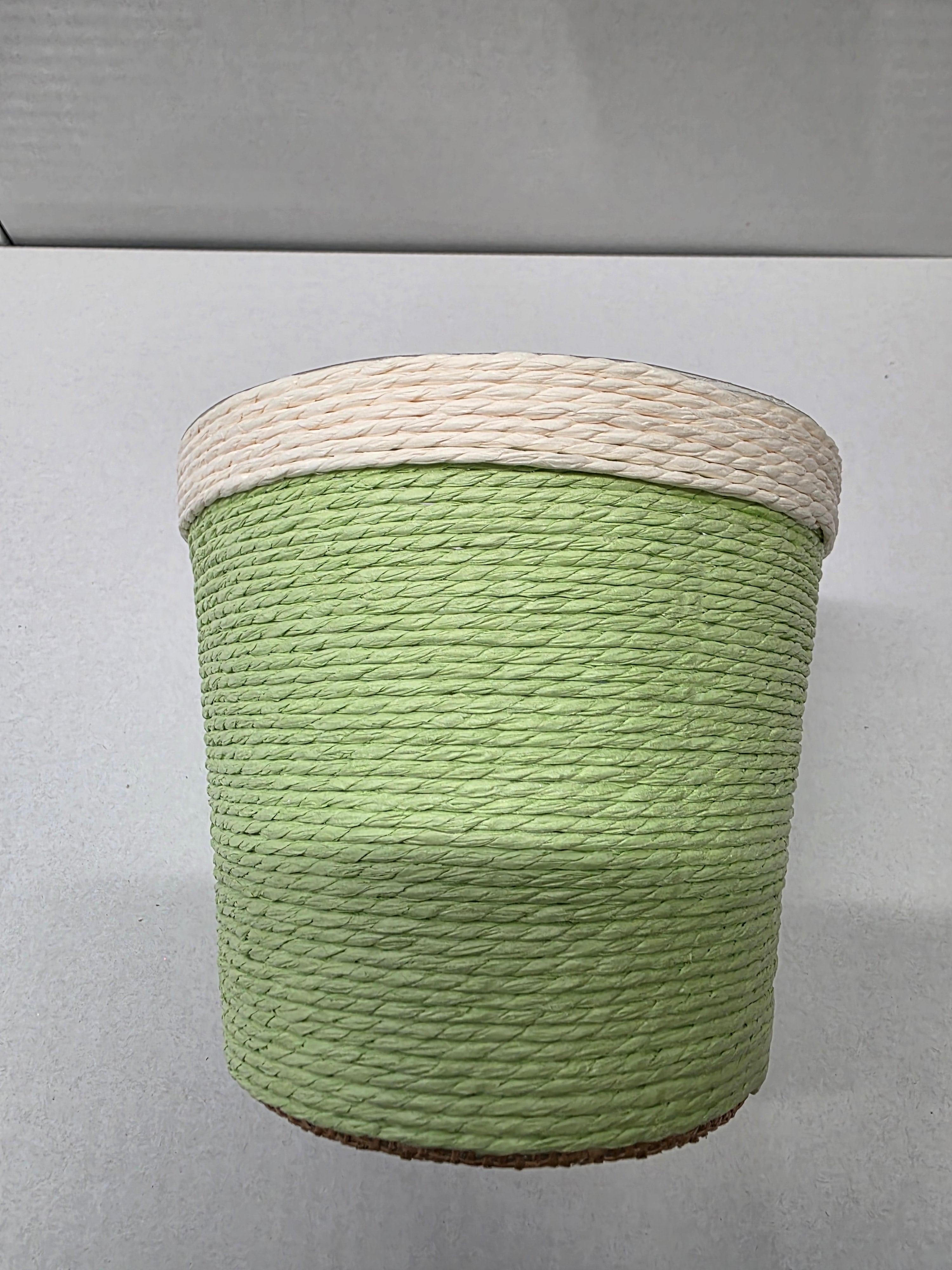 Paper Flowerpot Green 15.5cm (pack of 2)