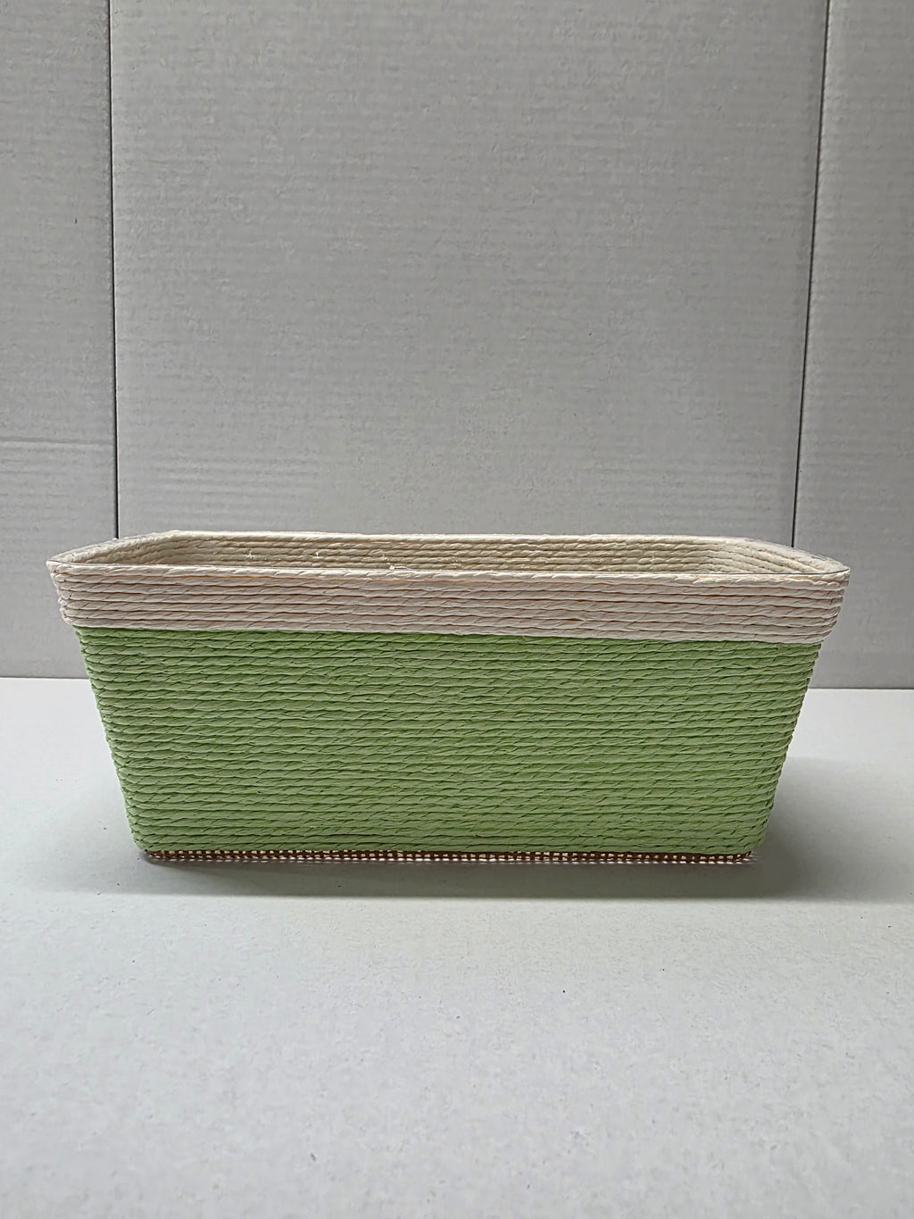 Paper Flowerpot Green 24.5cm (pack of 2)