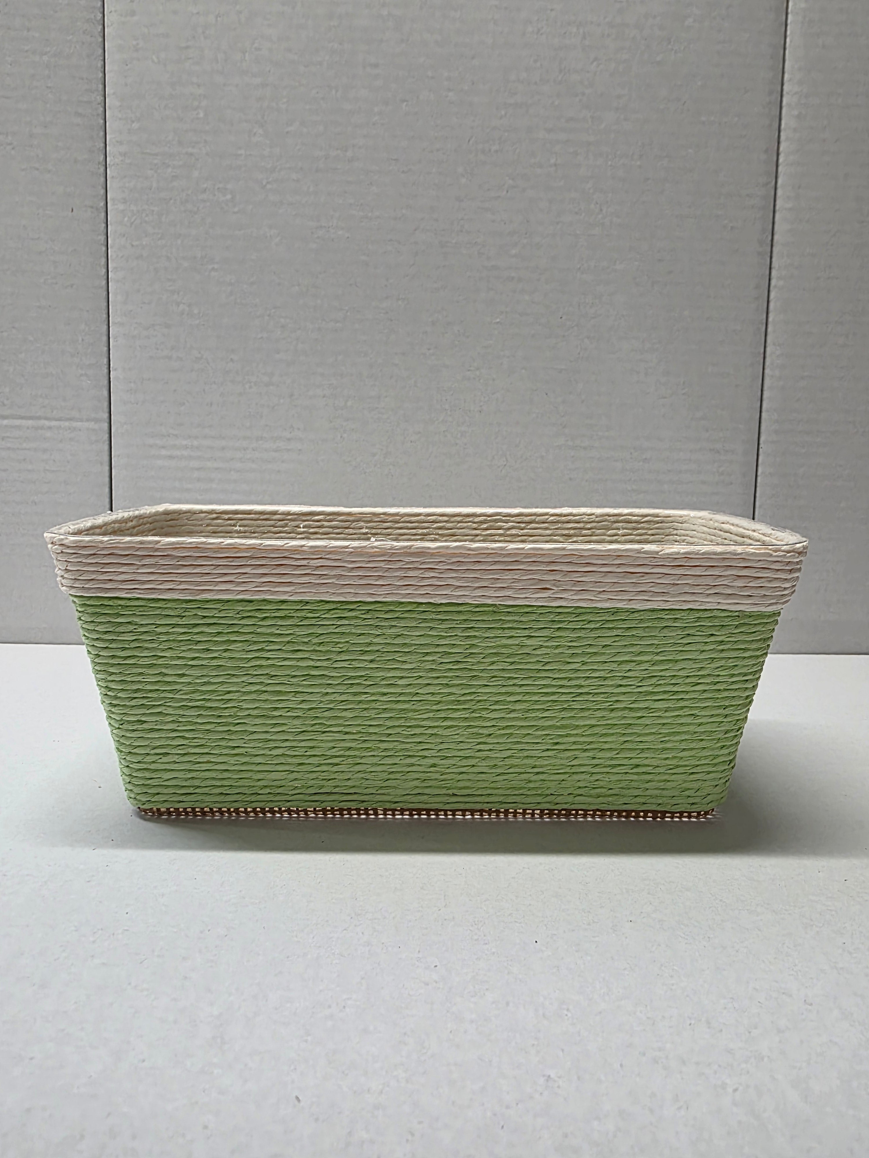 Paper Flowerpot Green 24.5cm (pack of 2)