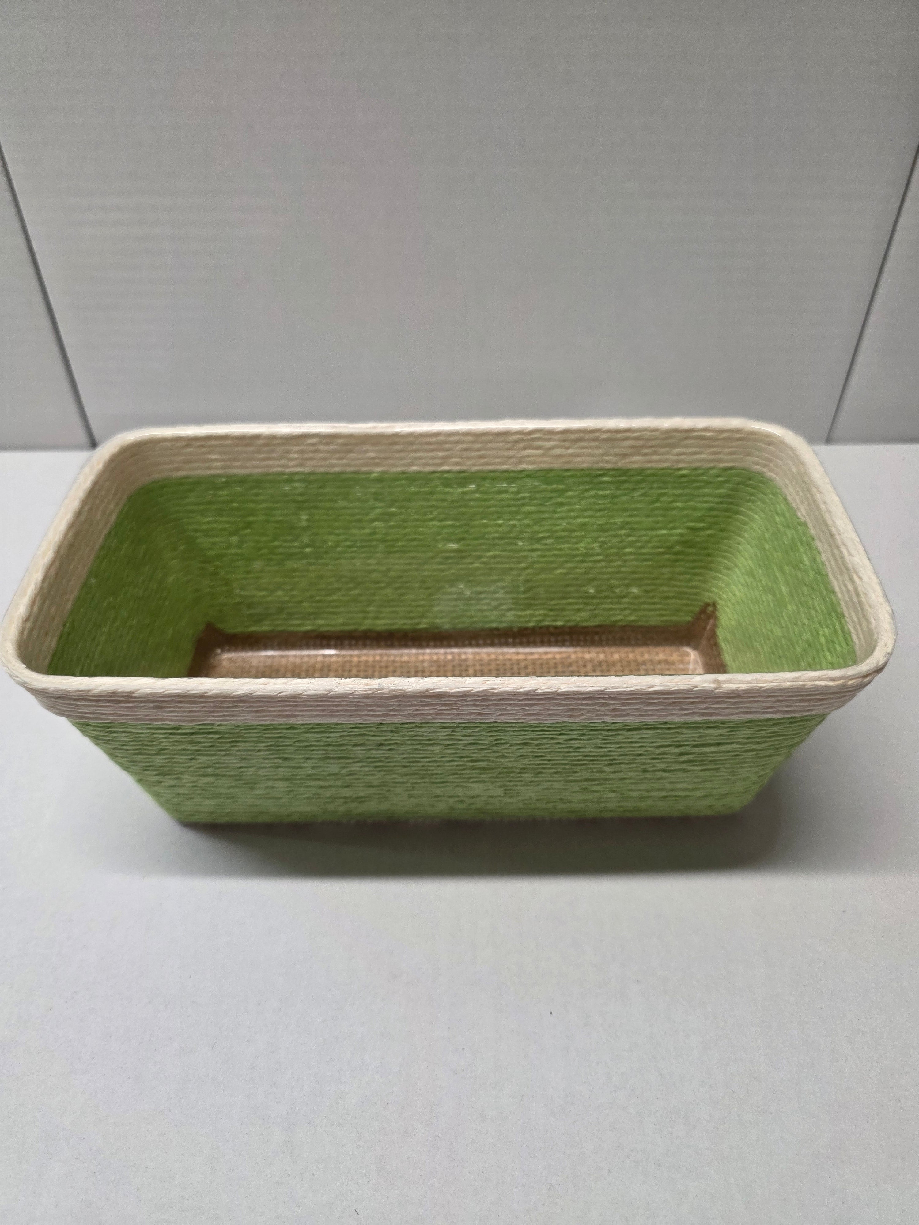 Paper Flowerpot Green 24.5cm (pack of 2)