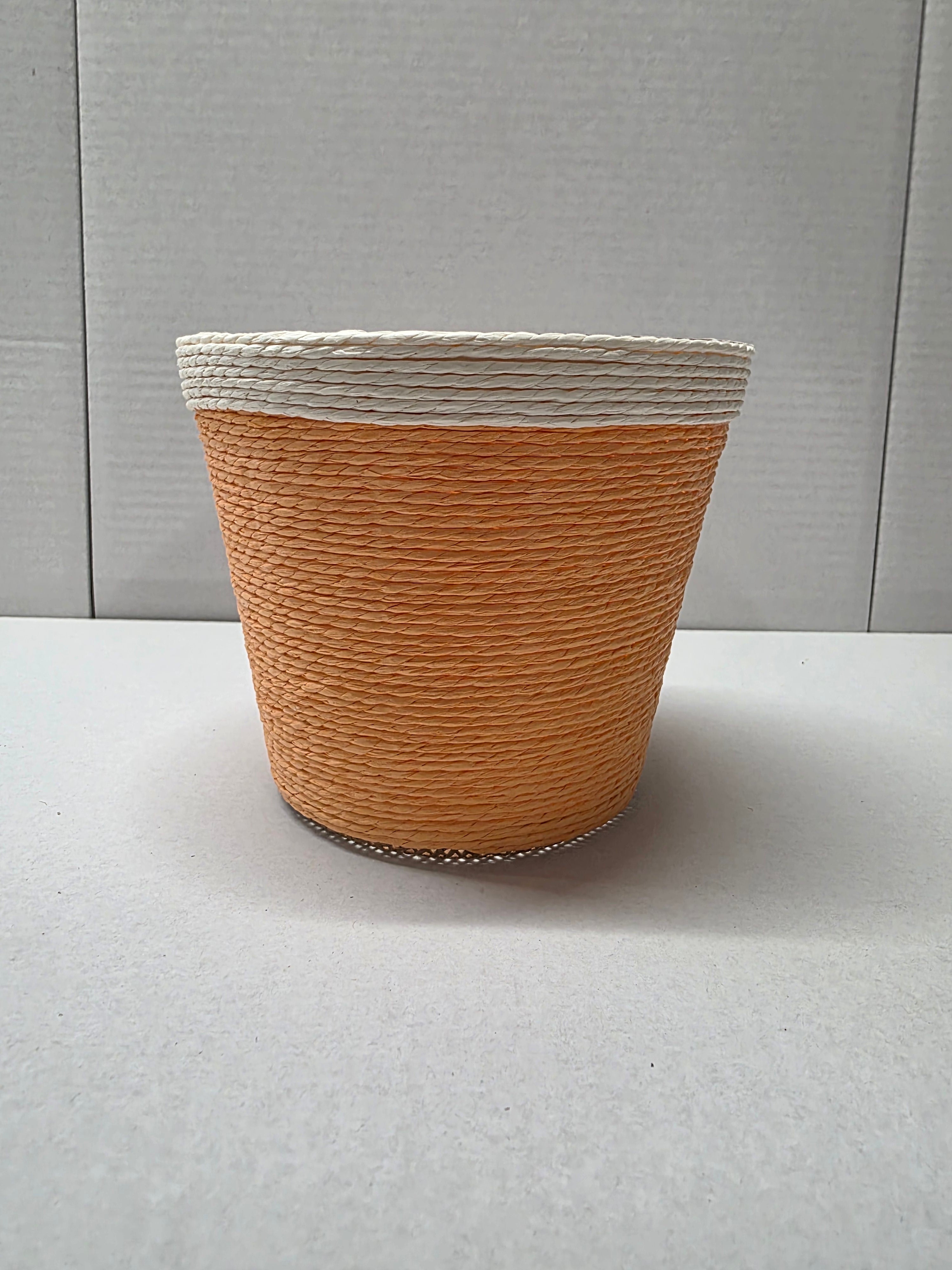 Paper Flowerpot Orange 15.5cm (pack of 2)