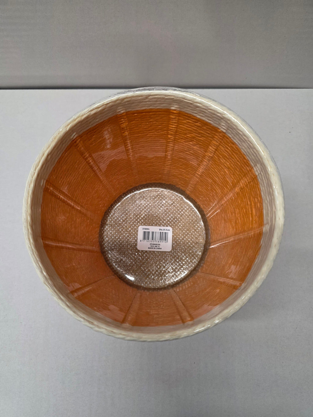 Paper Flowerpot Orange 15.5cm (pack of 2)